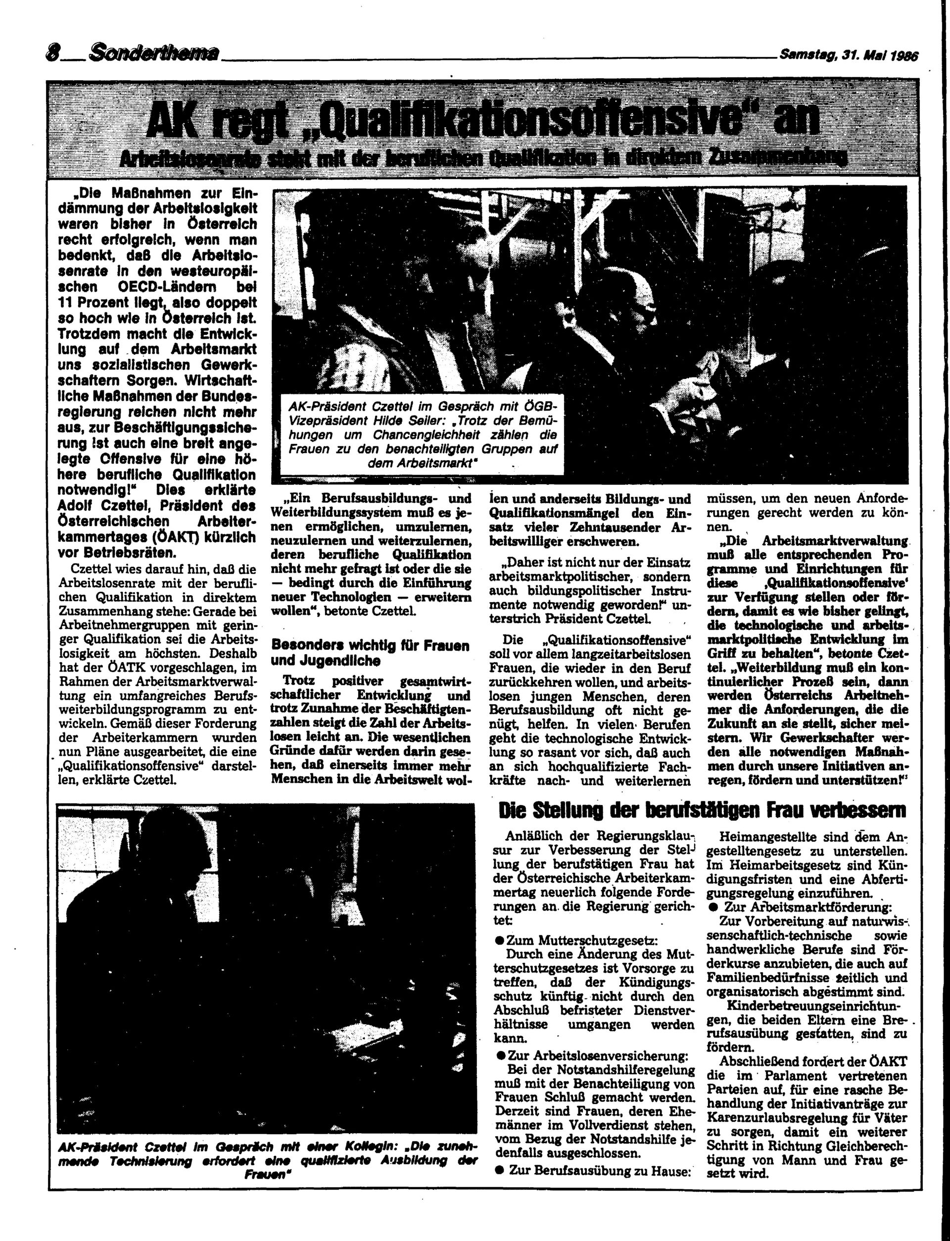 Ausgabe Sa. 31.05.1986, Seite 8