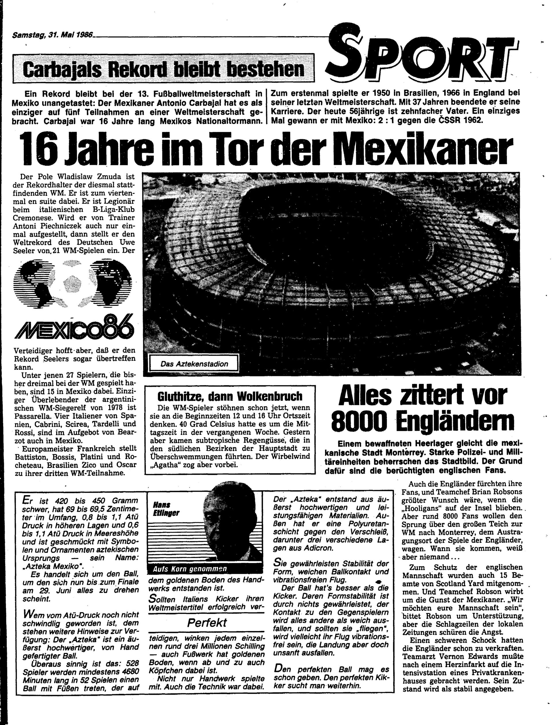 Ausgabe Sa. 31.05.1986, Seite 21