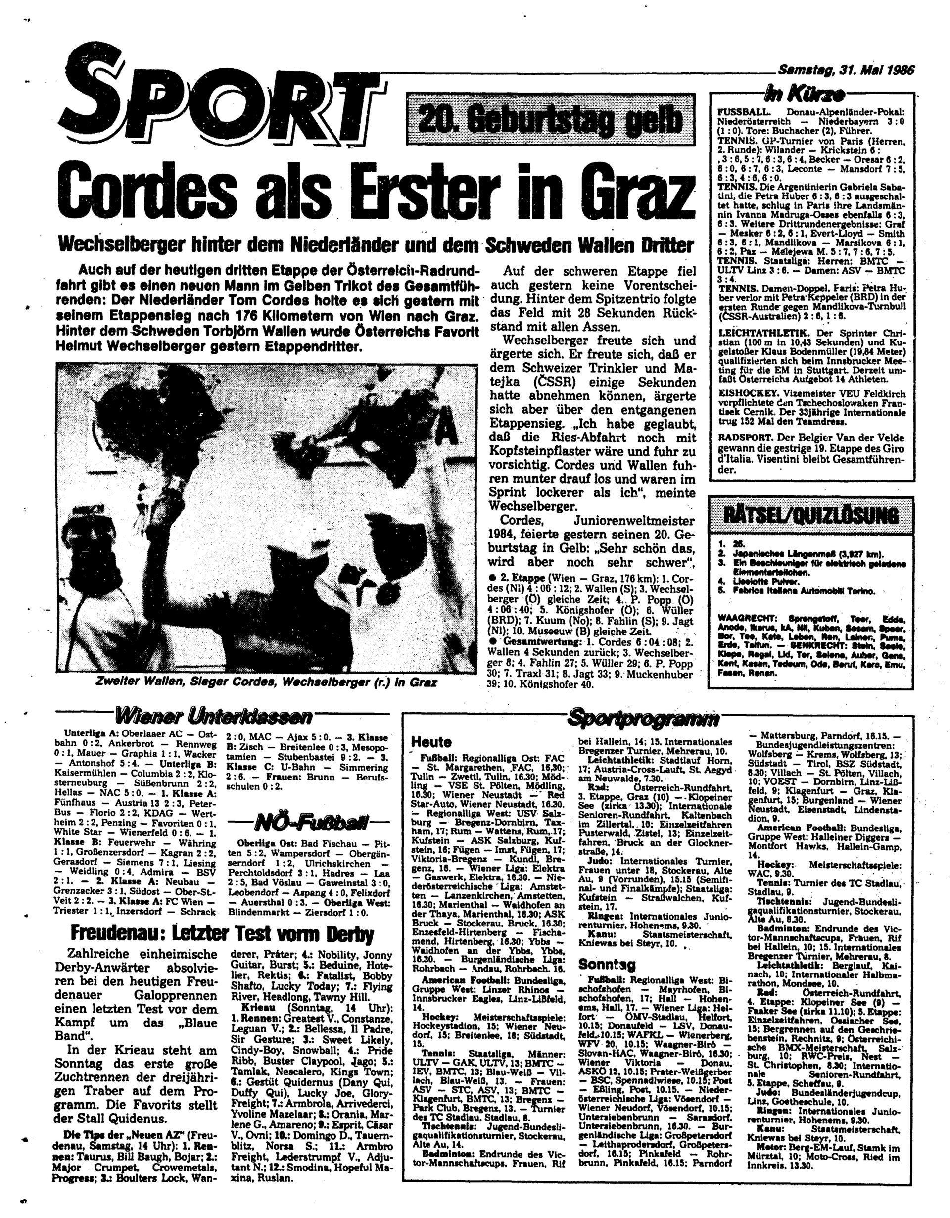 Ausgabe Sa. 31.05.1986, Seite 24