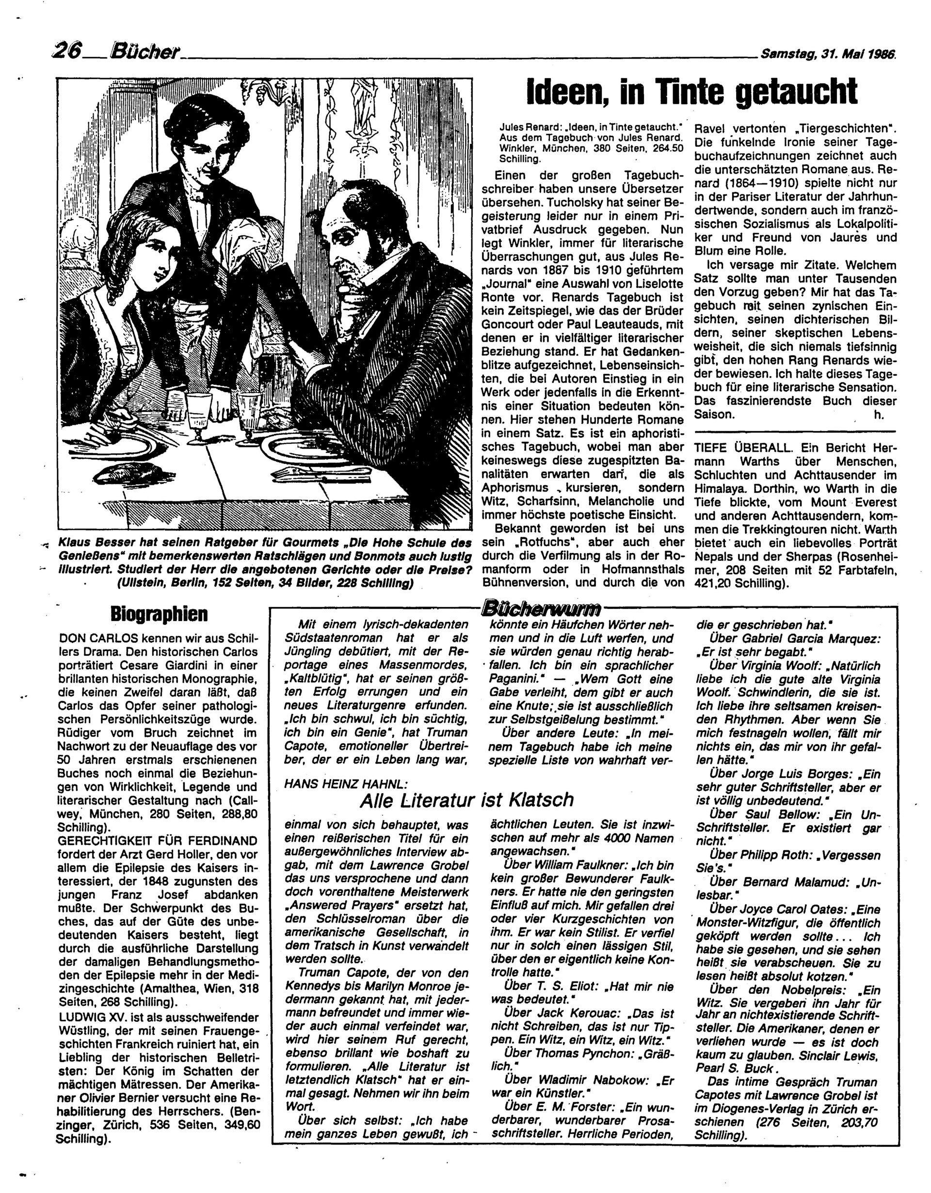 Ausgabe Sa. 31.05.1986, Seite 26