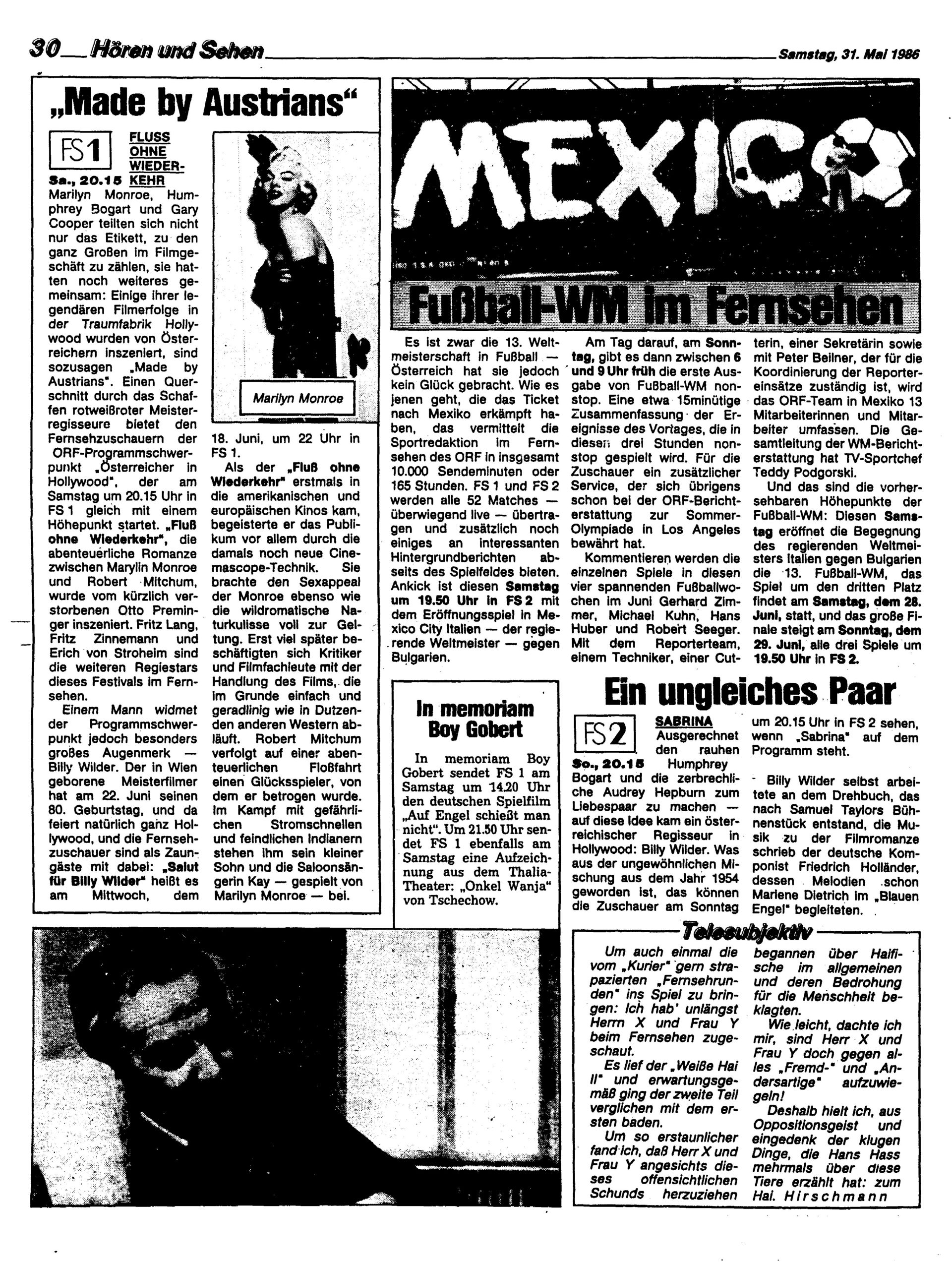Ausgabe Sa. 31.05.1986, Seite 30