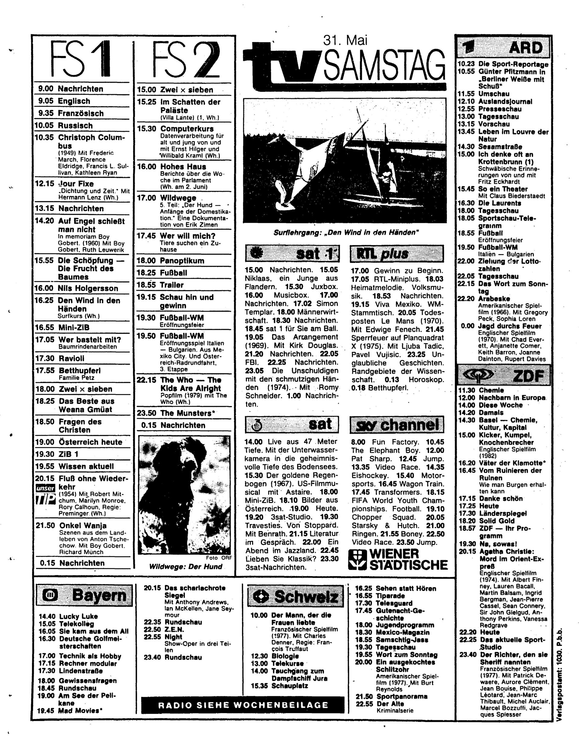 Ausgabe Sa. 31.05.1986, Seite 32