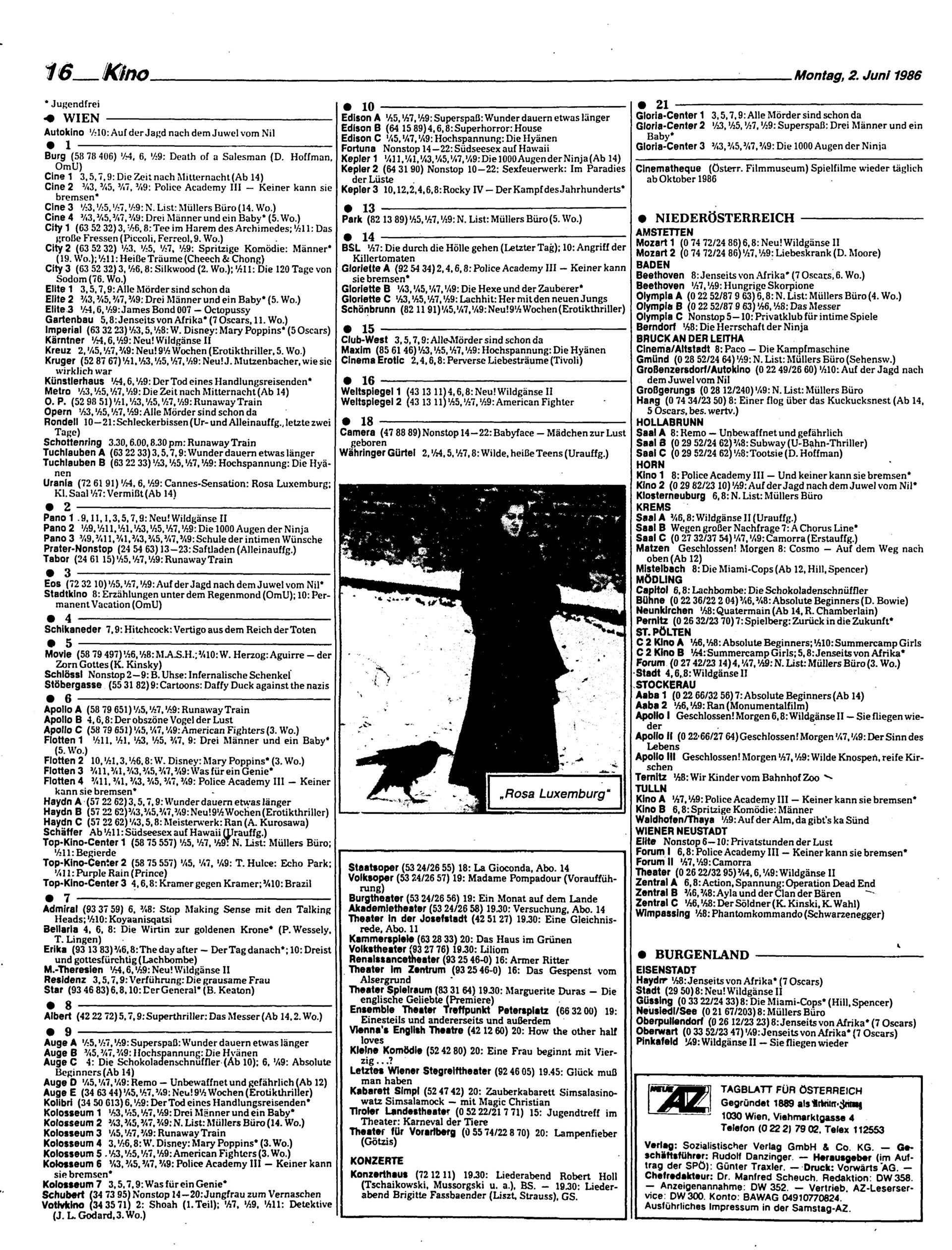 Ausgabe Mo. 02.06.1986, Seite 16