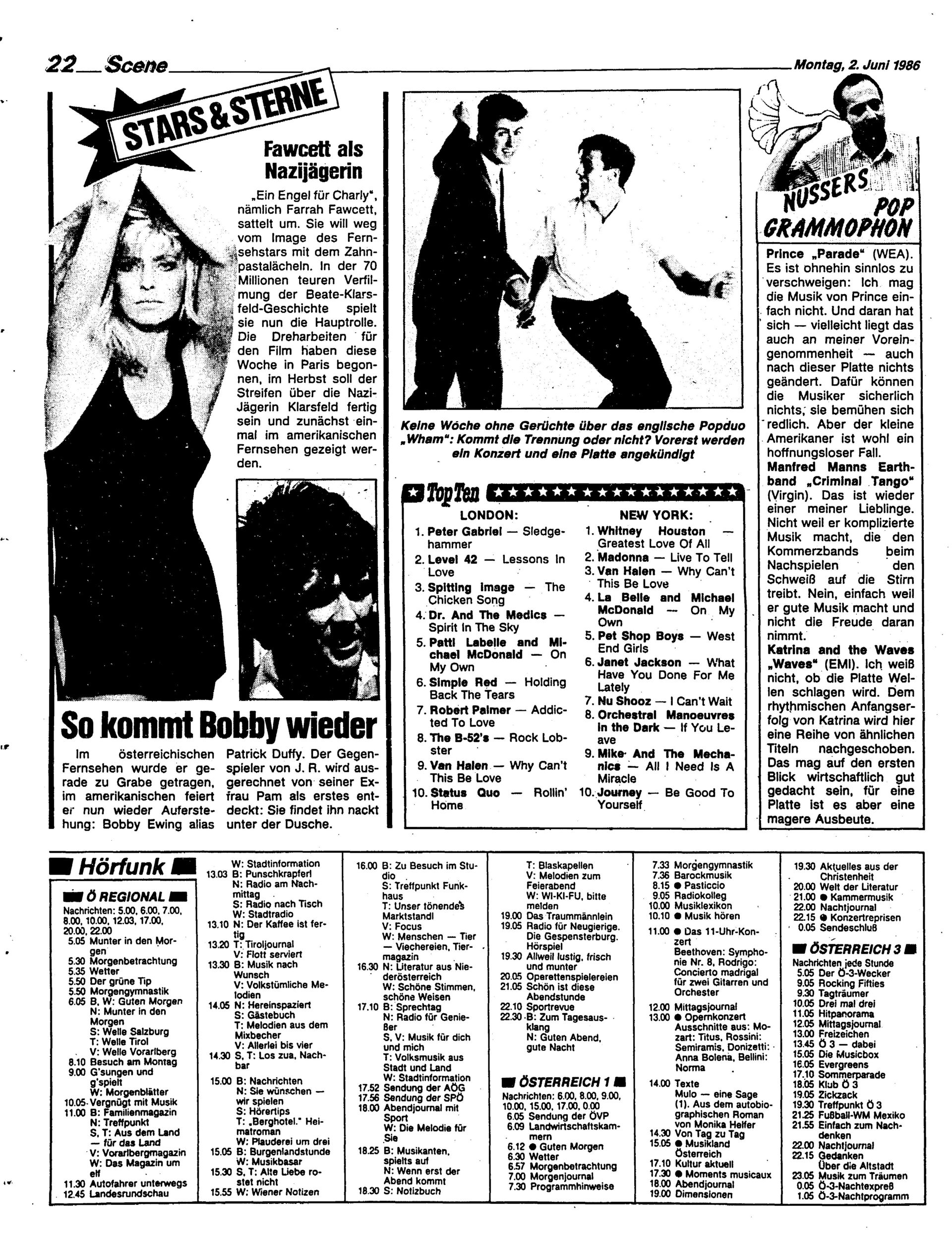 Ausgabe Mo. 02.06.1986, Seite 22