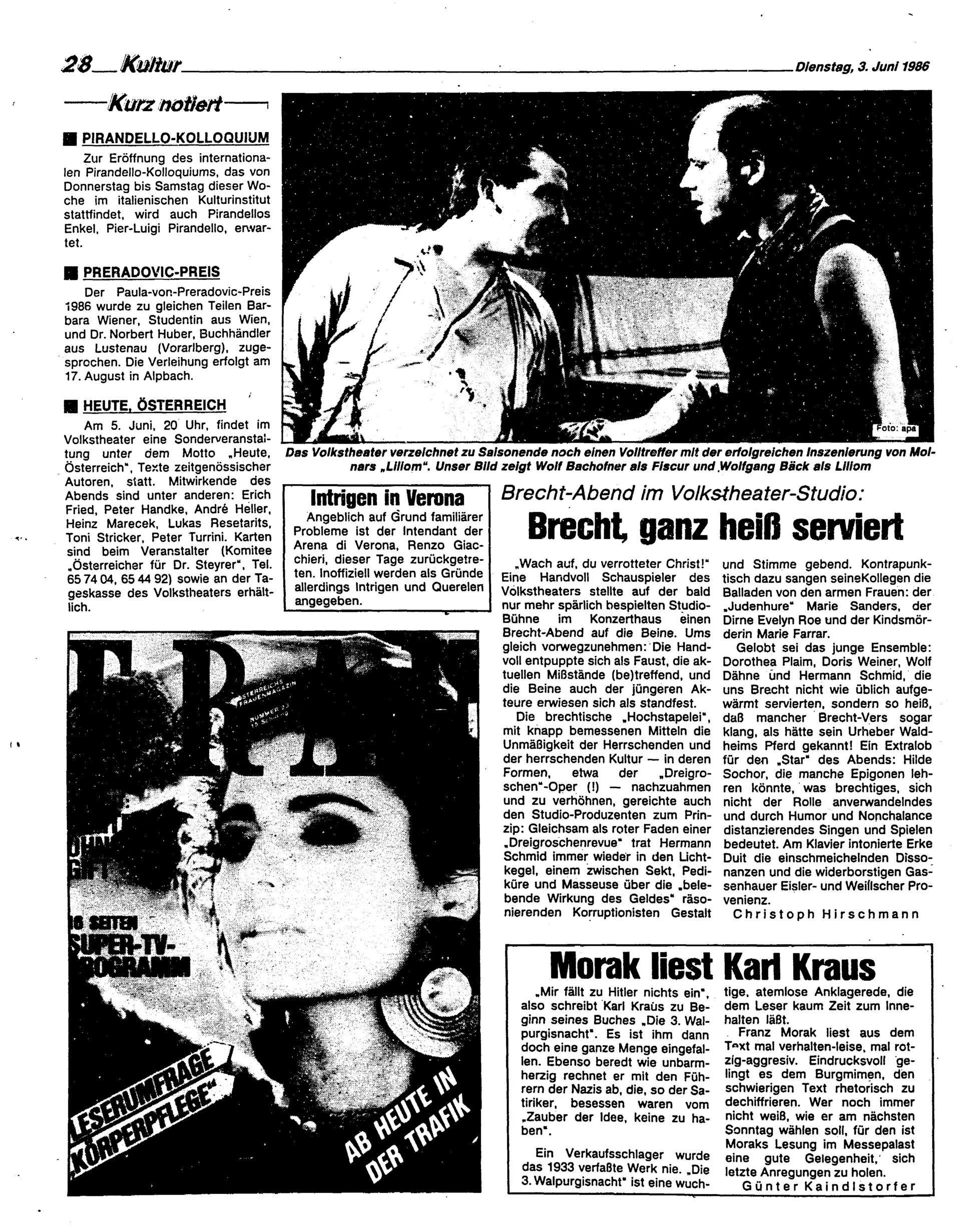 Ausgabe Di. 03.06.1986, Seite 28