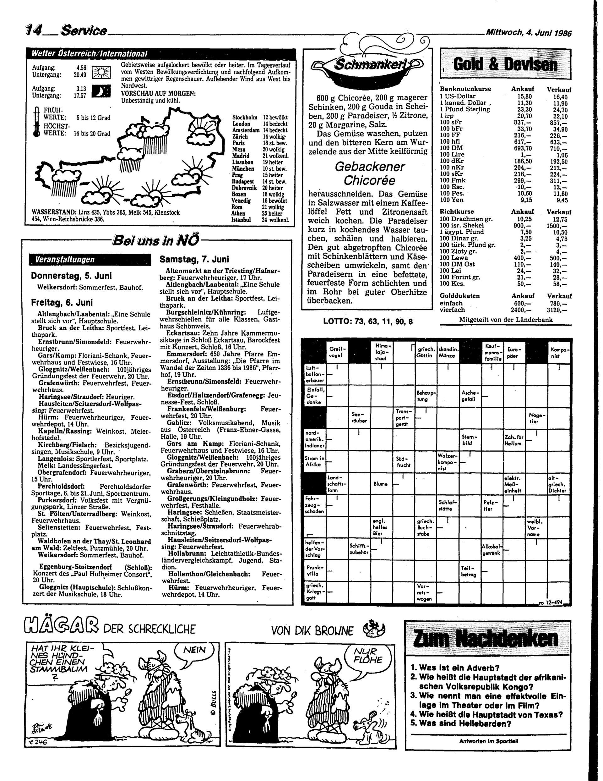 Ausgabe Mi. 04.06.1986, Seite 14