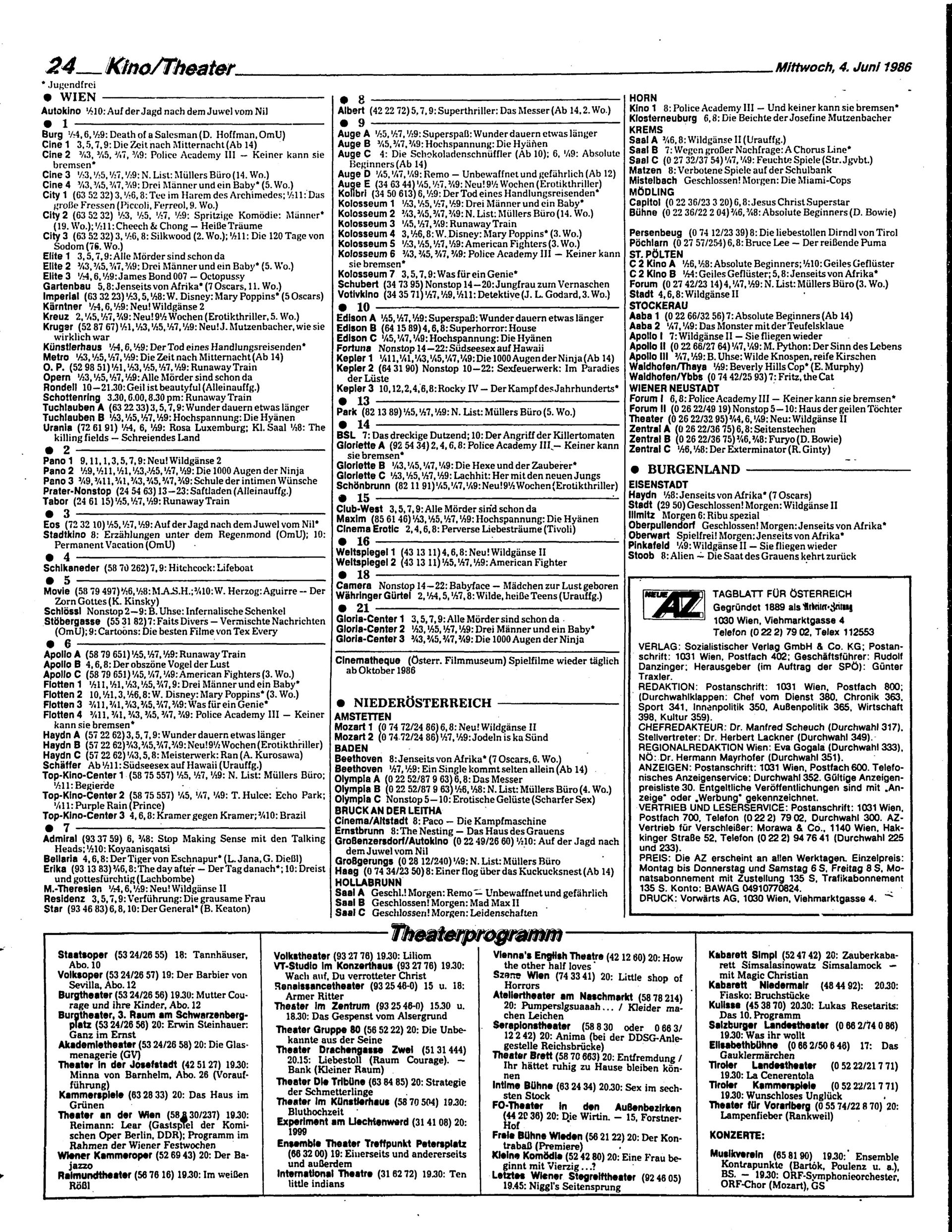 Ausgabe Mi. 04.06.1986, Seite 24