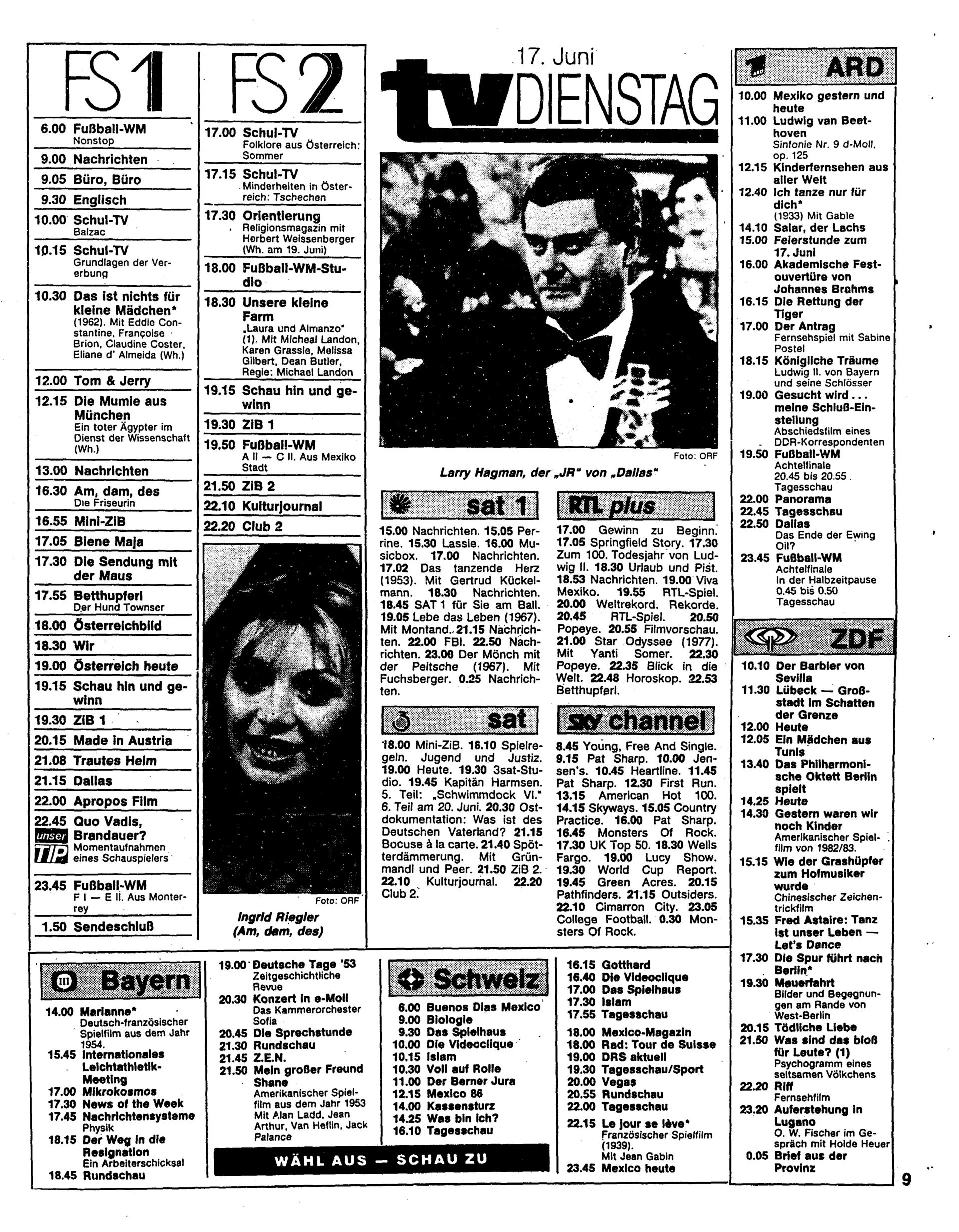 Beilage 1 Fr. 13.06.1986, Seite 9