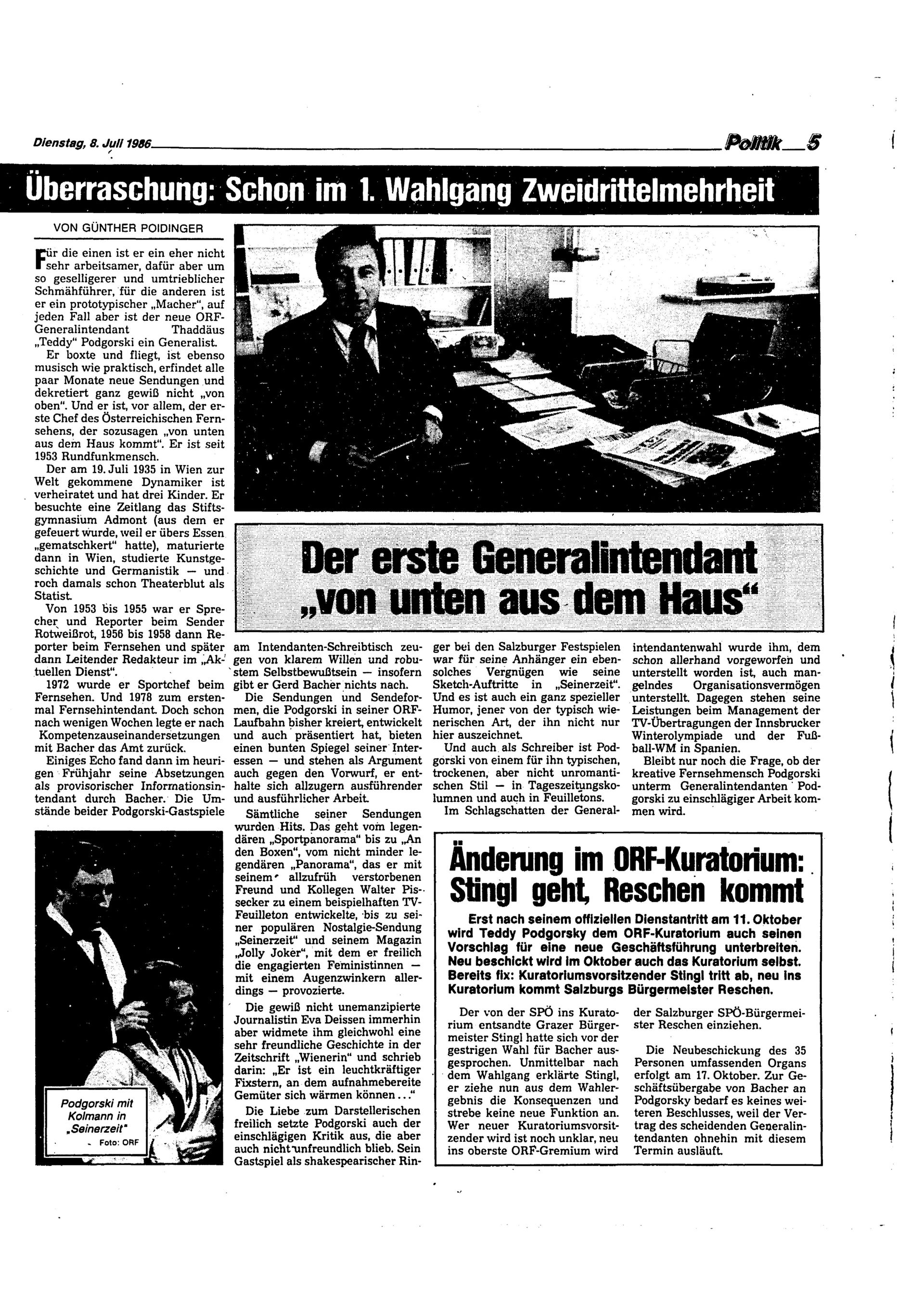 Ausgabe Di. 08.07.1986, Seite 5