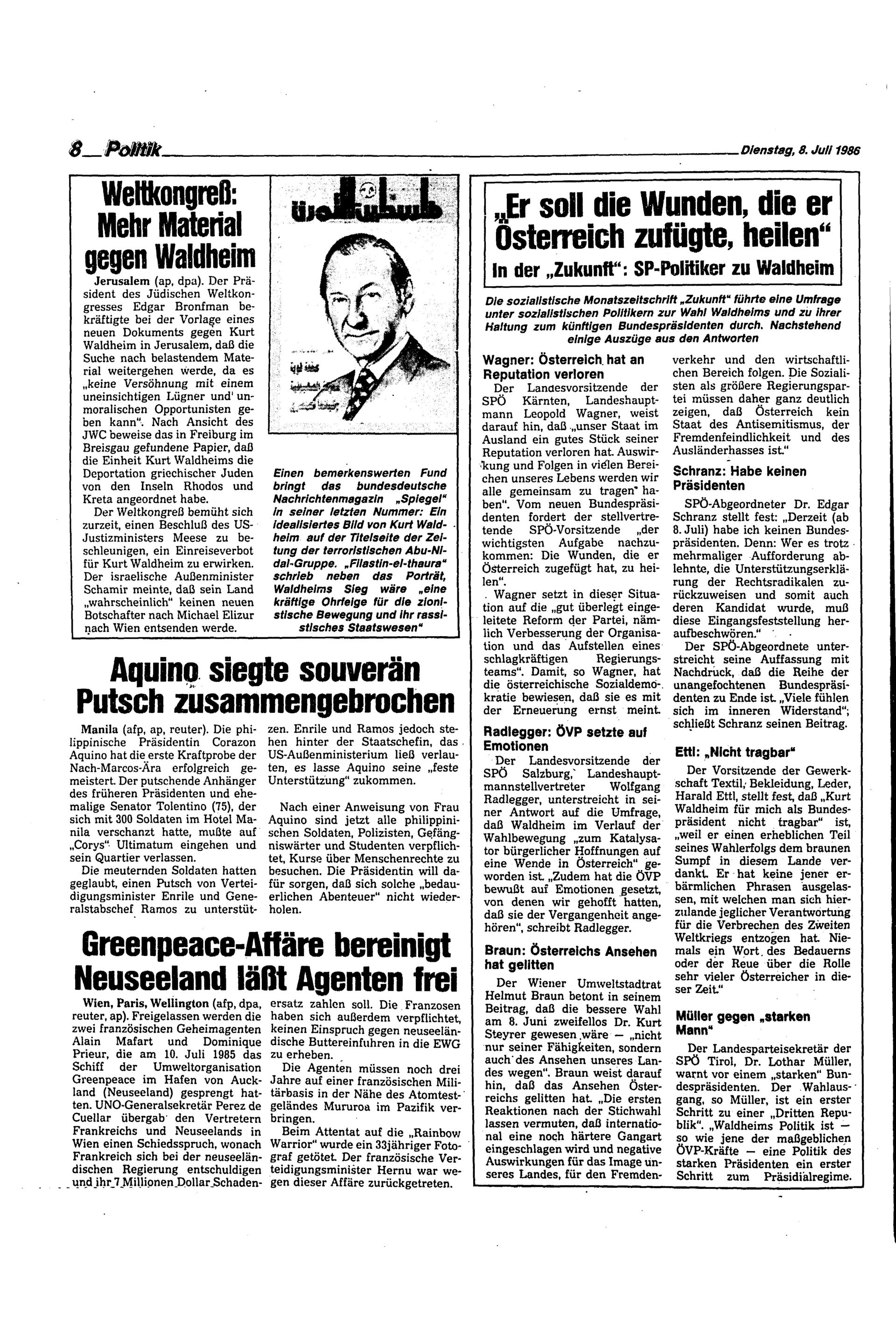 Ausgabe Di. 08.07.1986, Seite 8
