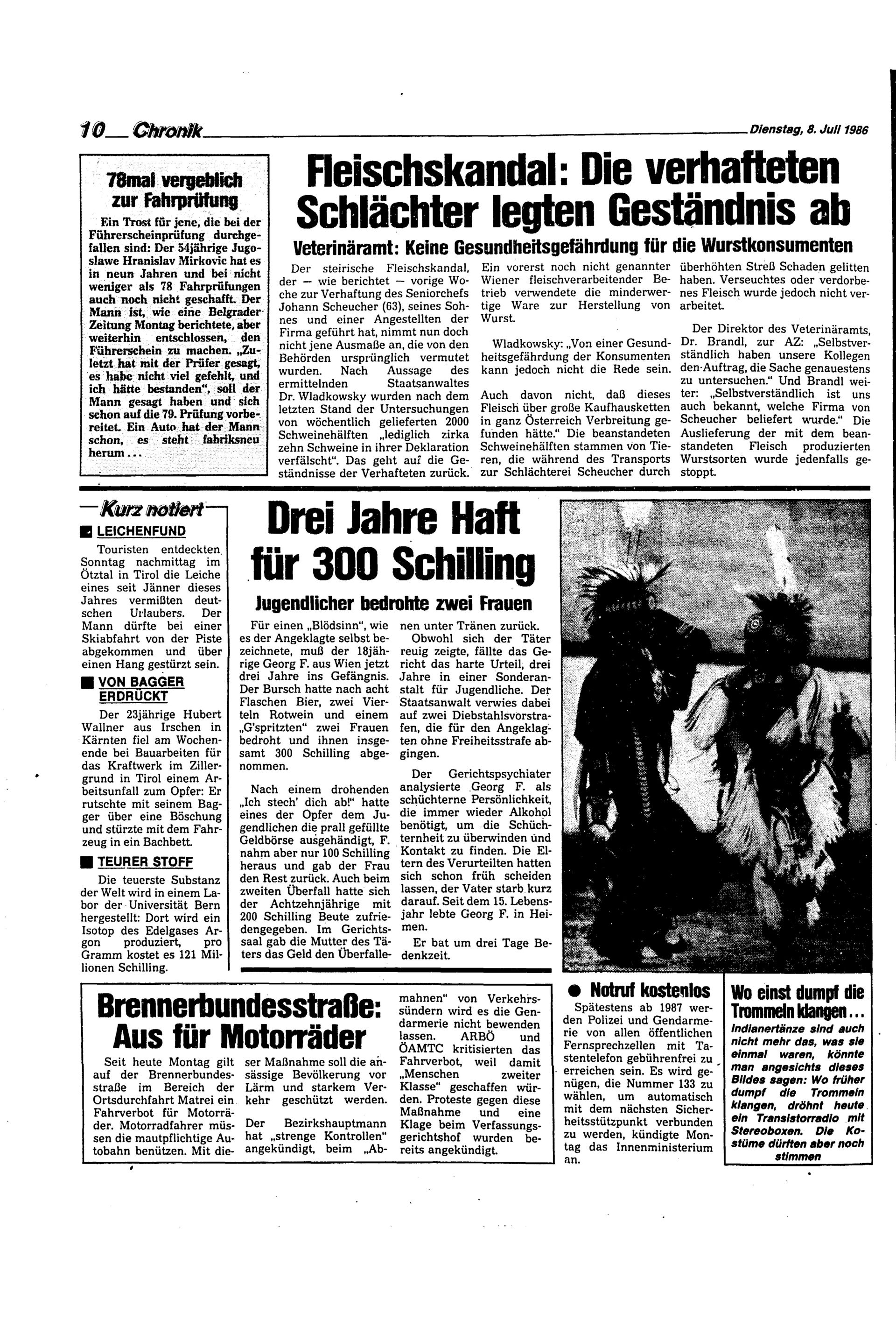 Ausgabe Di. 08.07.1986, Seite 10