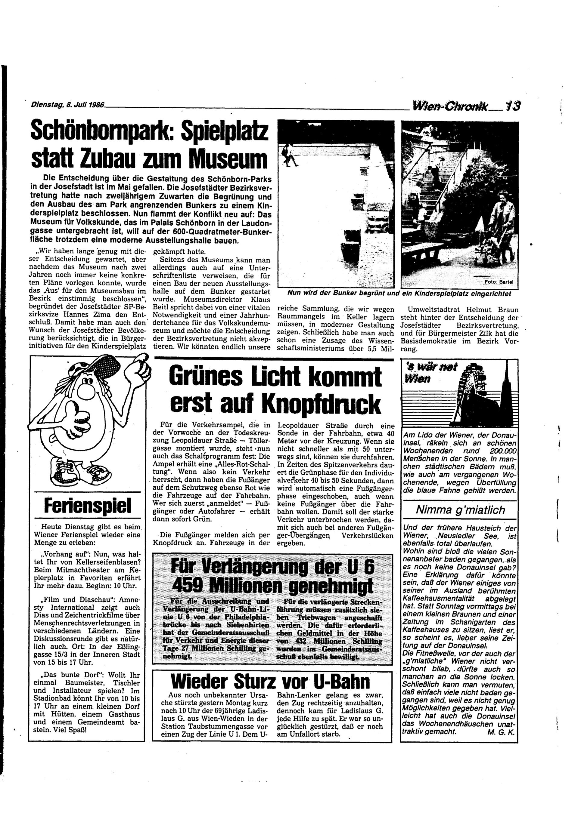 Ausgabe Di. 08.07.1986, Seite 13