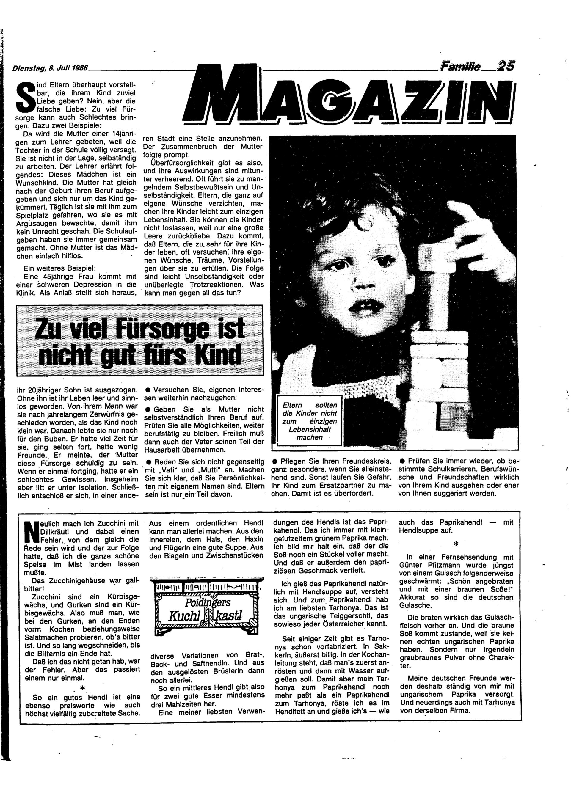 Ausgabe Di. 08.07.1986, Seite 25