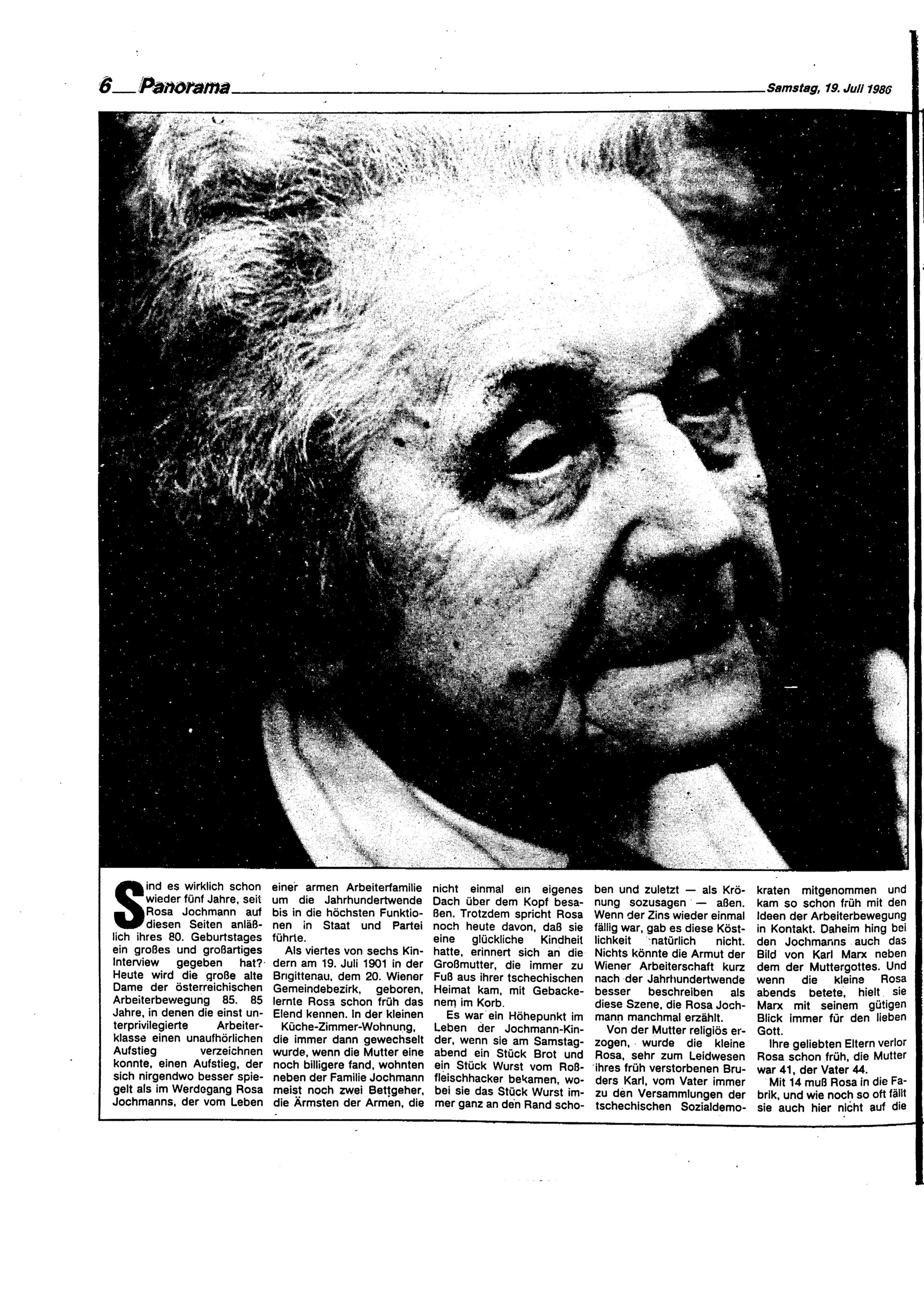 Ausgabe Sa. 19.07.1986, Seite 6