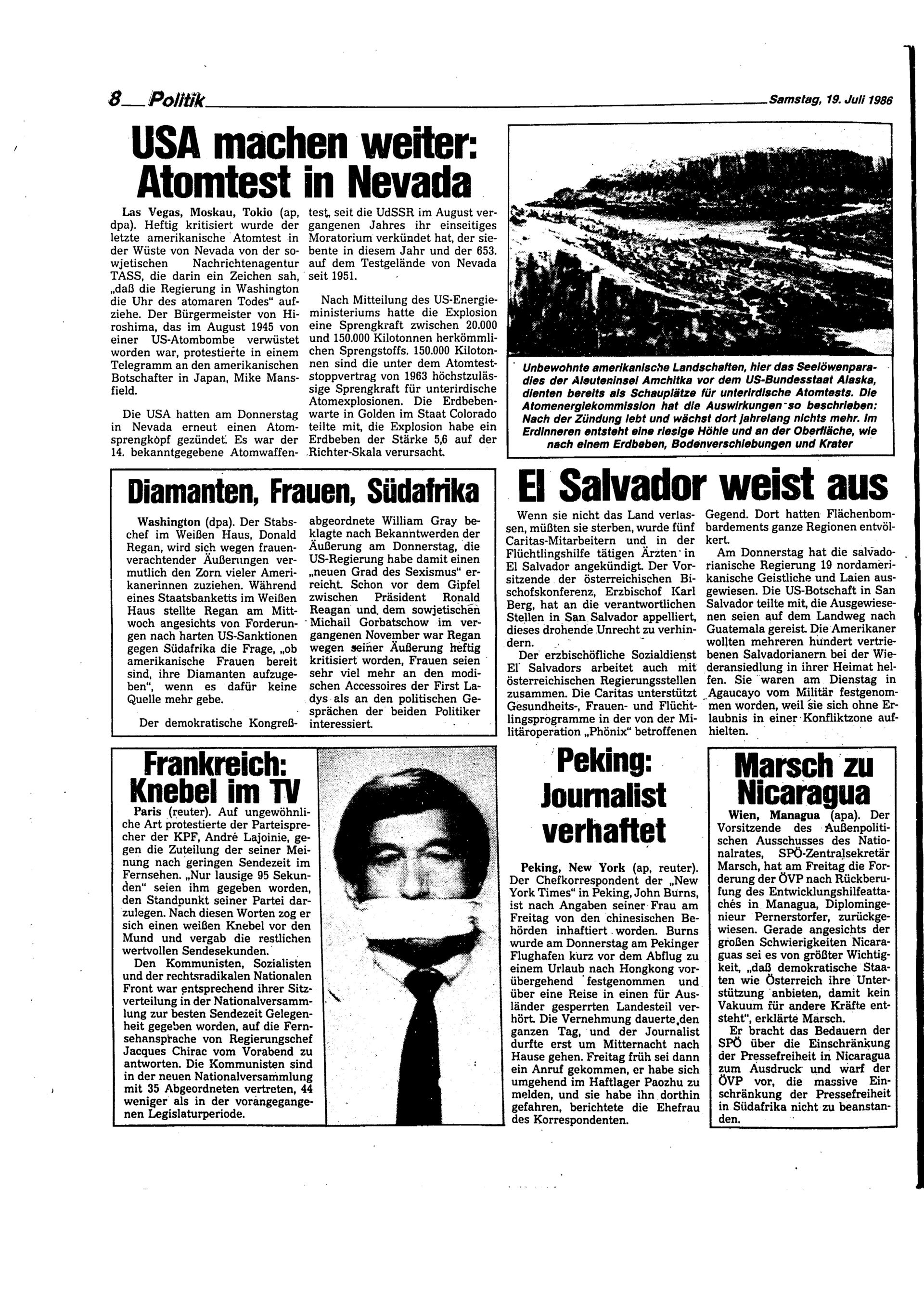 Ausgabe Sa. 19.07.1986, Seite 8