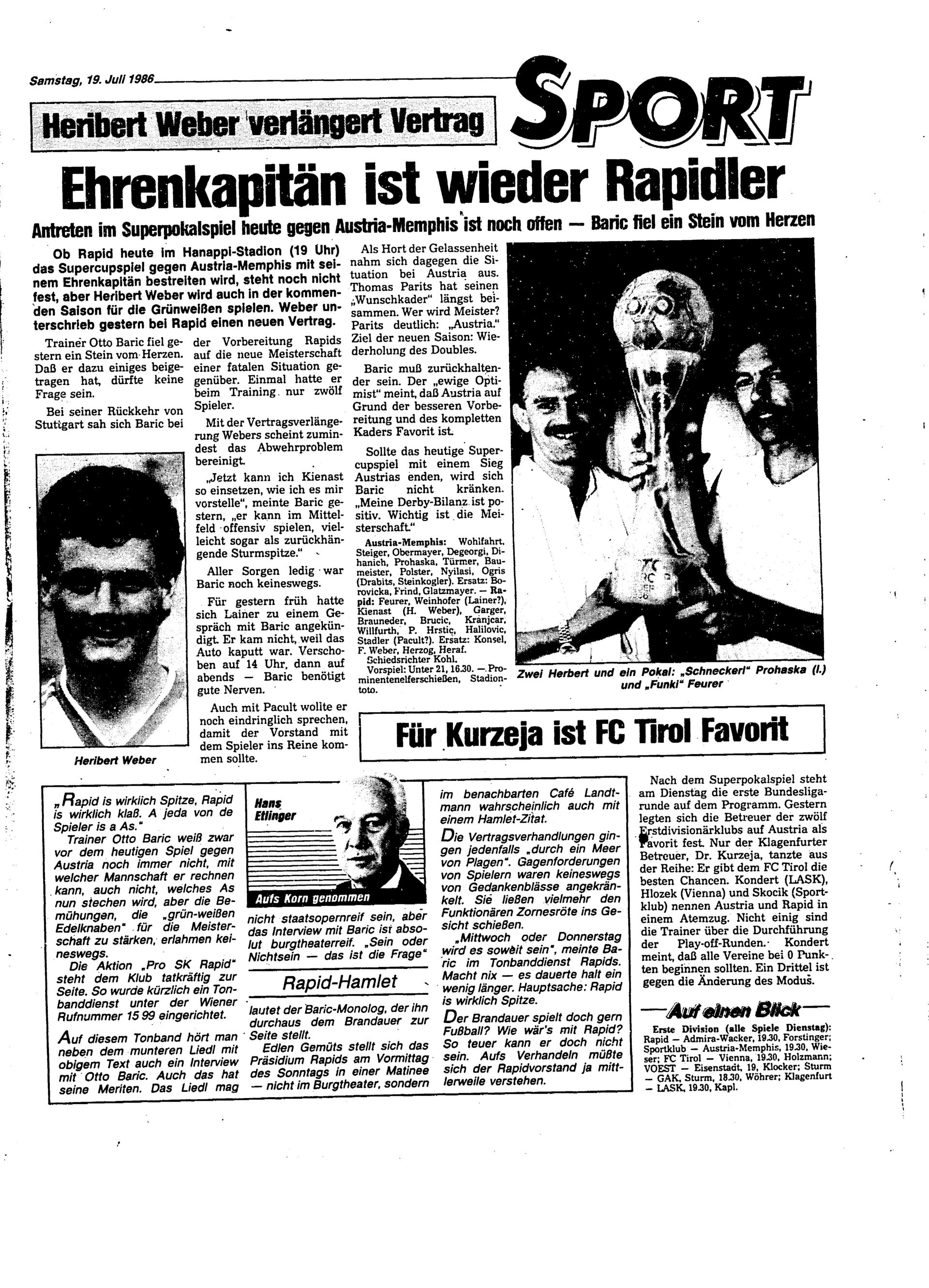 Ausgabe Sa. 19.07.1986, Seite 15