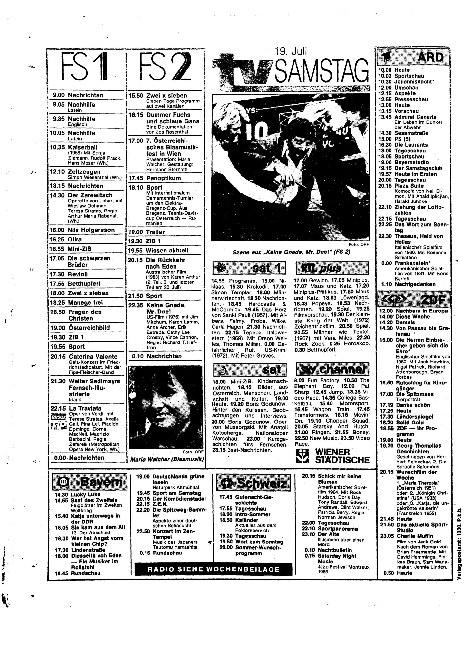 Ausgabe Sa. 19.07.1986, Seite 32