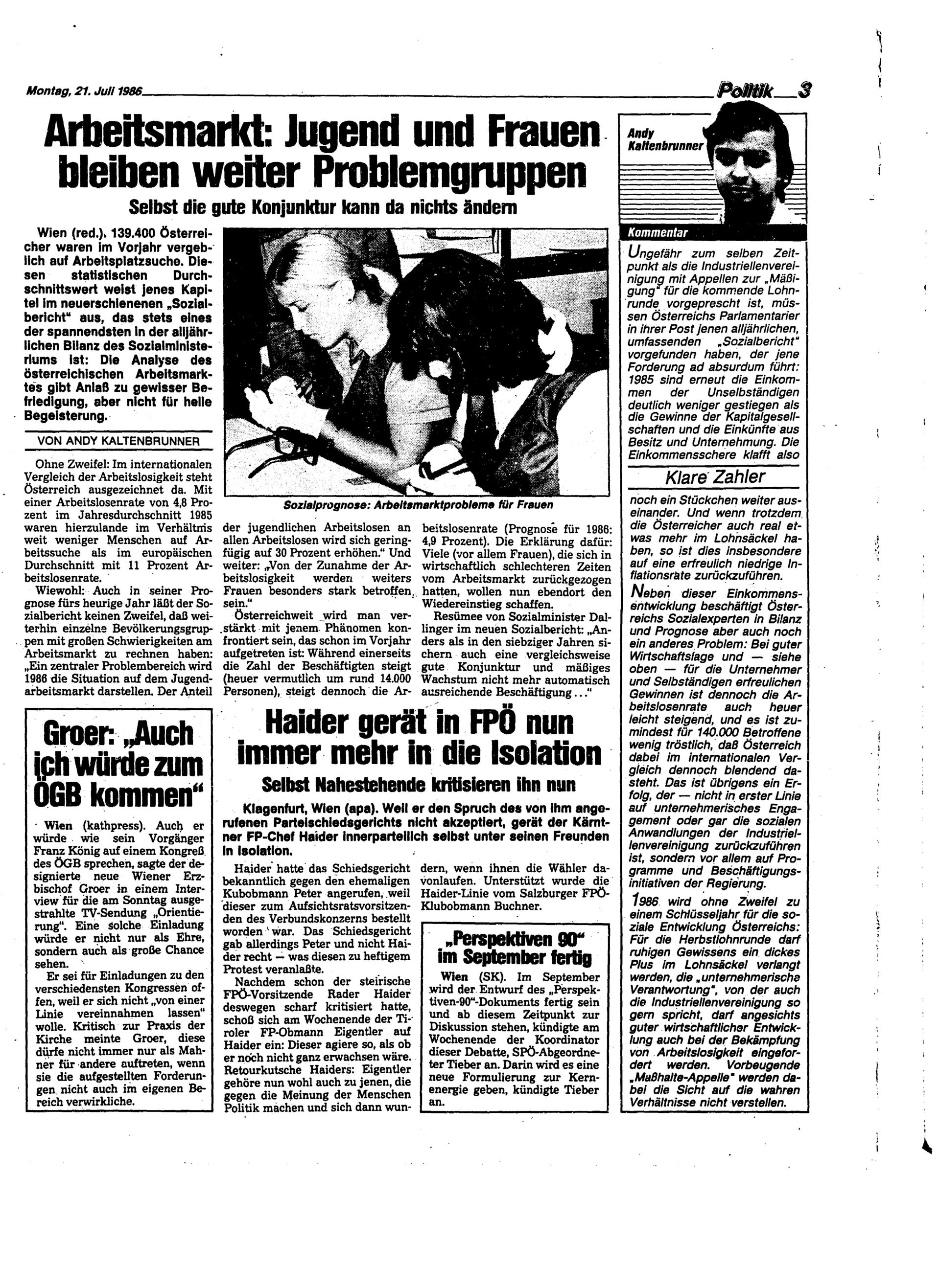 Ausgabe Mo. 21.07.1986, Seite 3
