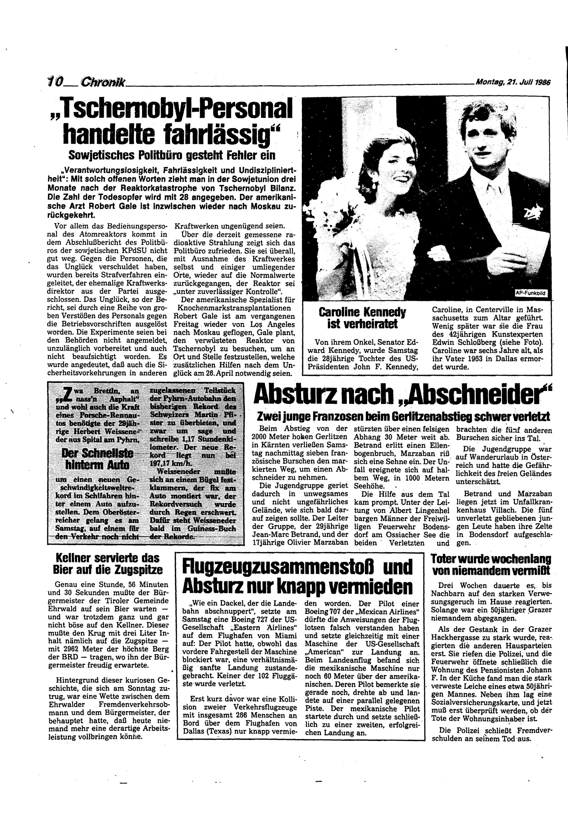Ausgabe Mo. 21.07.1986, Seite 10