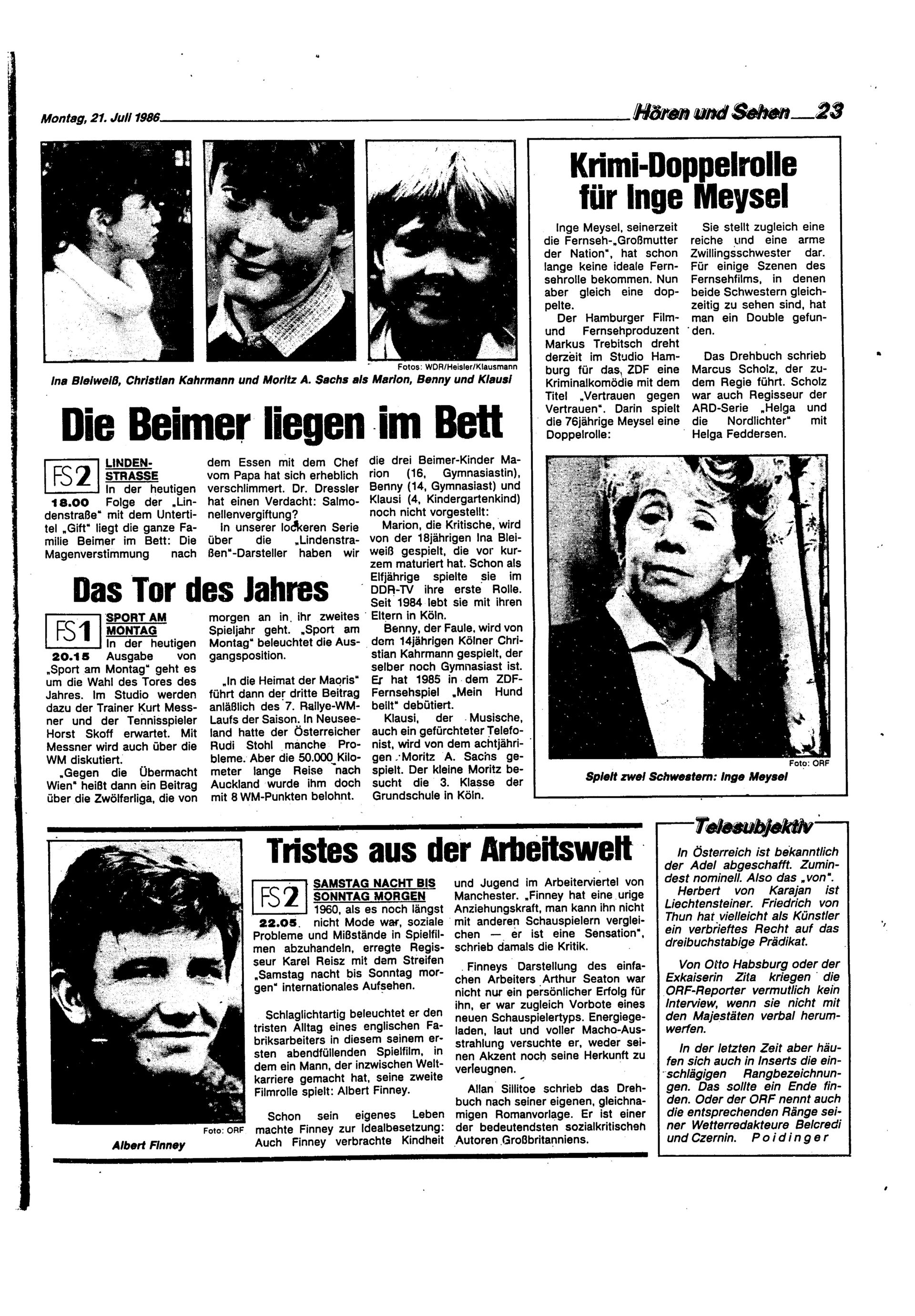 Ausgabe Mo. 21.07.1986, Seite 23