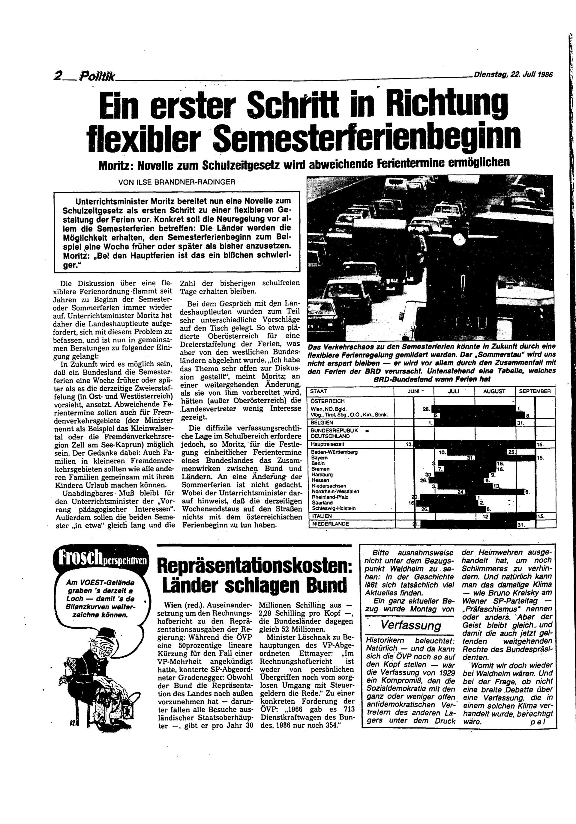 Ausgabe Di. 22.07.1986, Seite 2