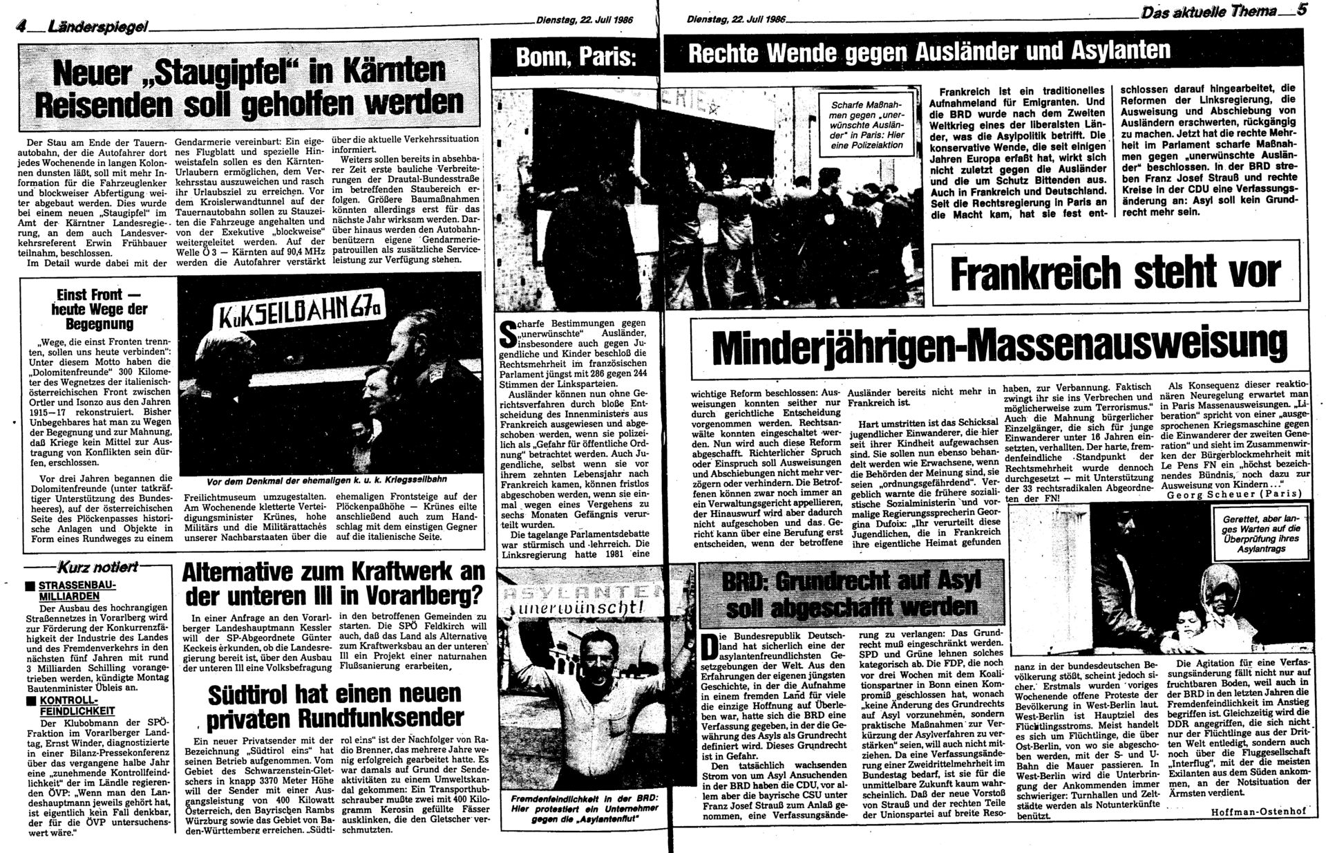 Ausgabe Di. 22.07.1986, Seite 4