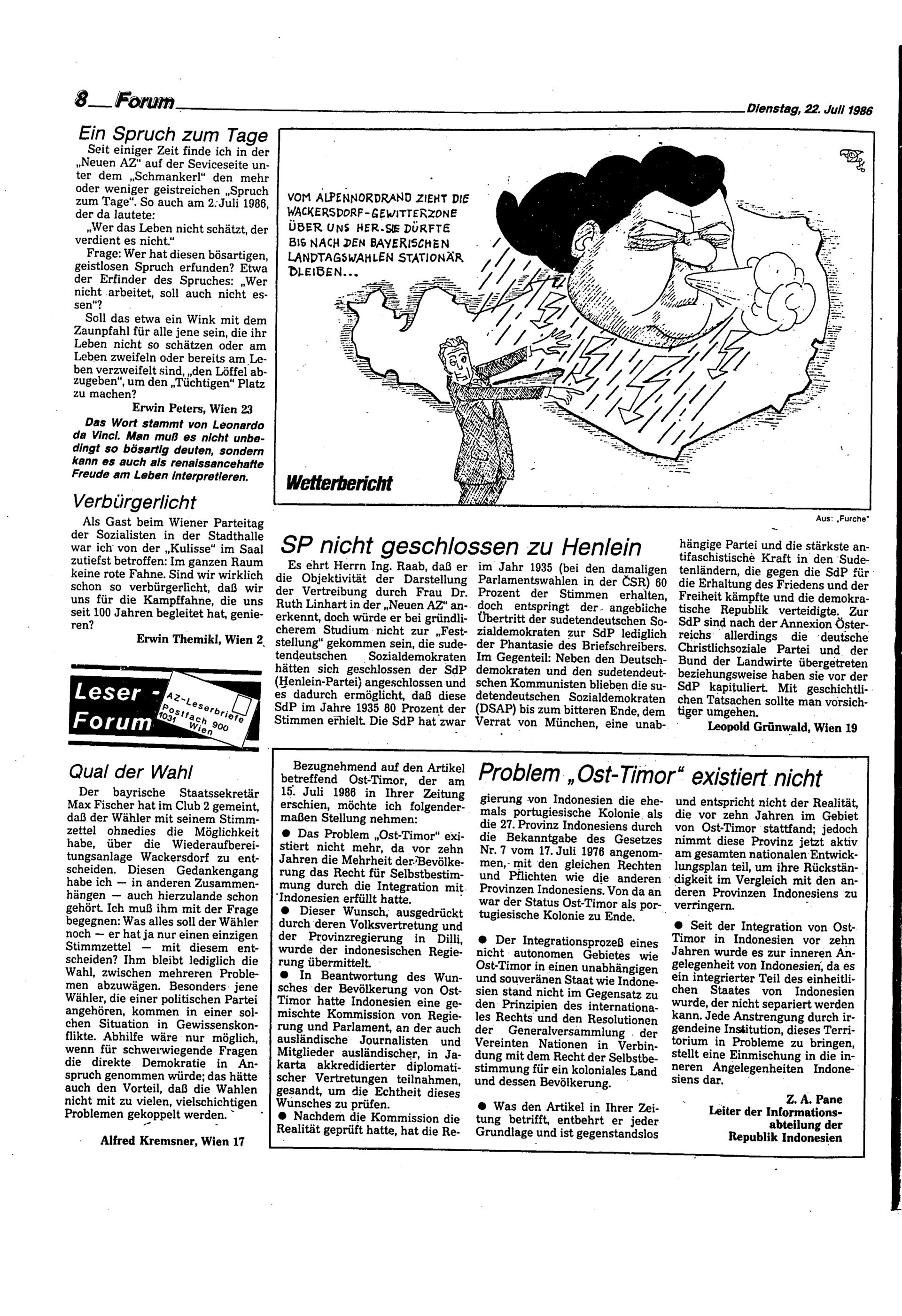 Ausgabe Di. 22.07.1986, Seite 8