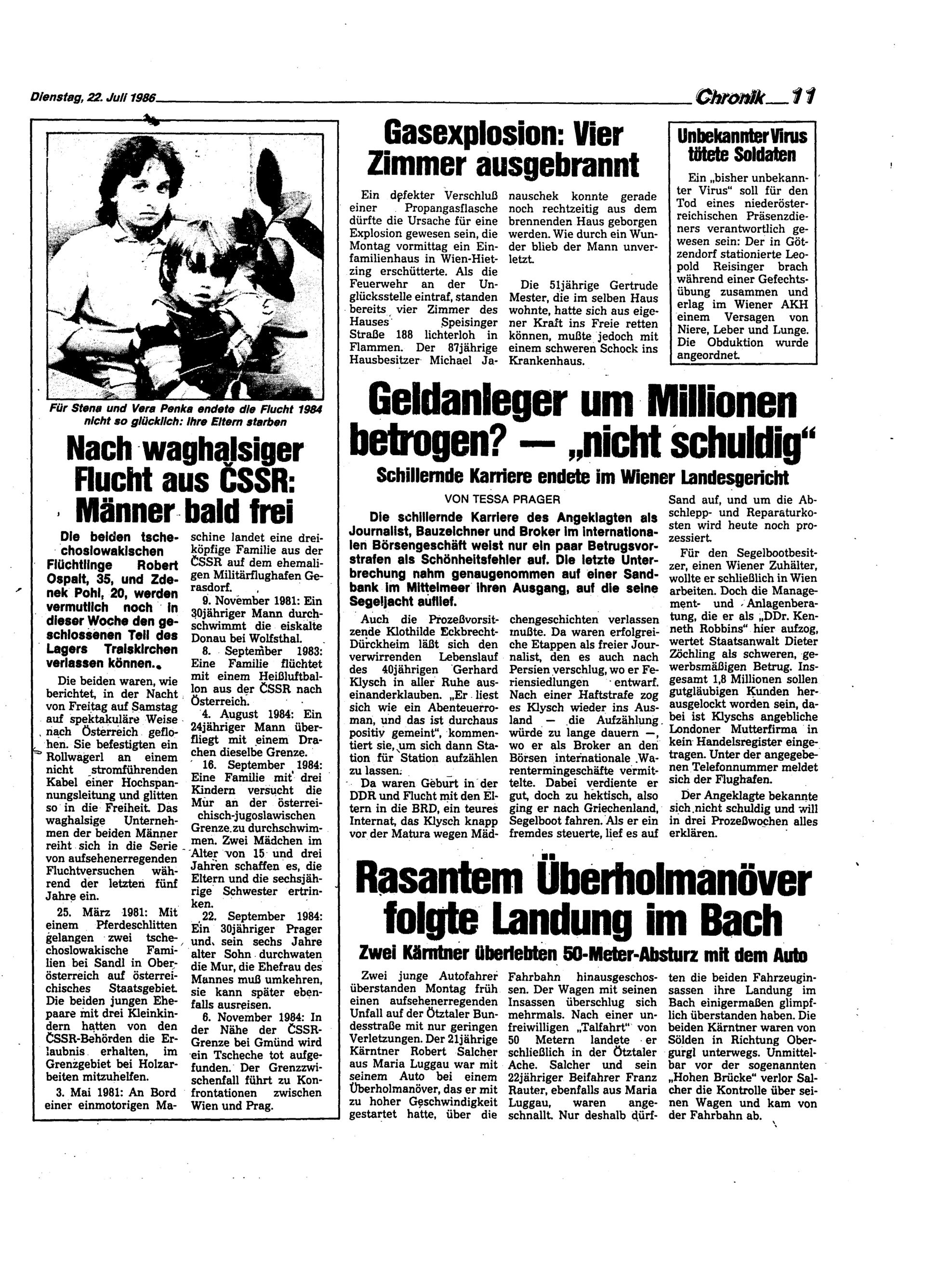 Ausgabe Di. 22.07.1986, Seite 11