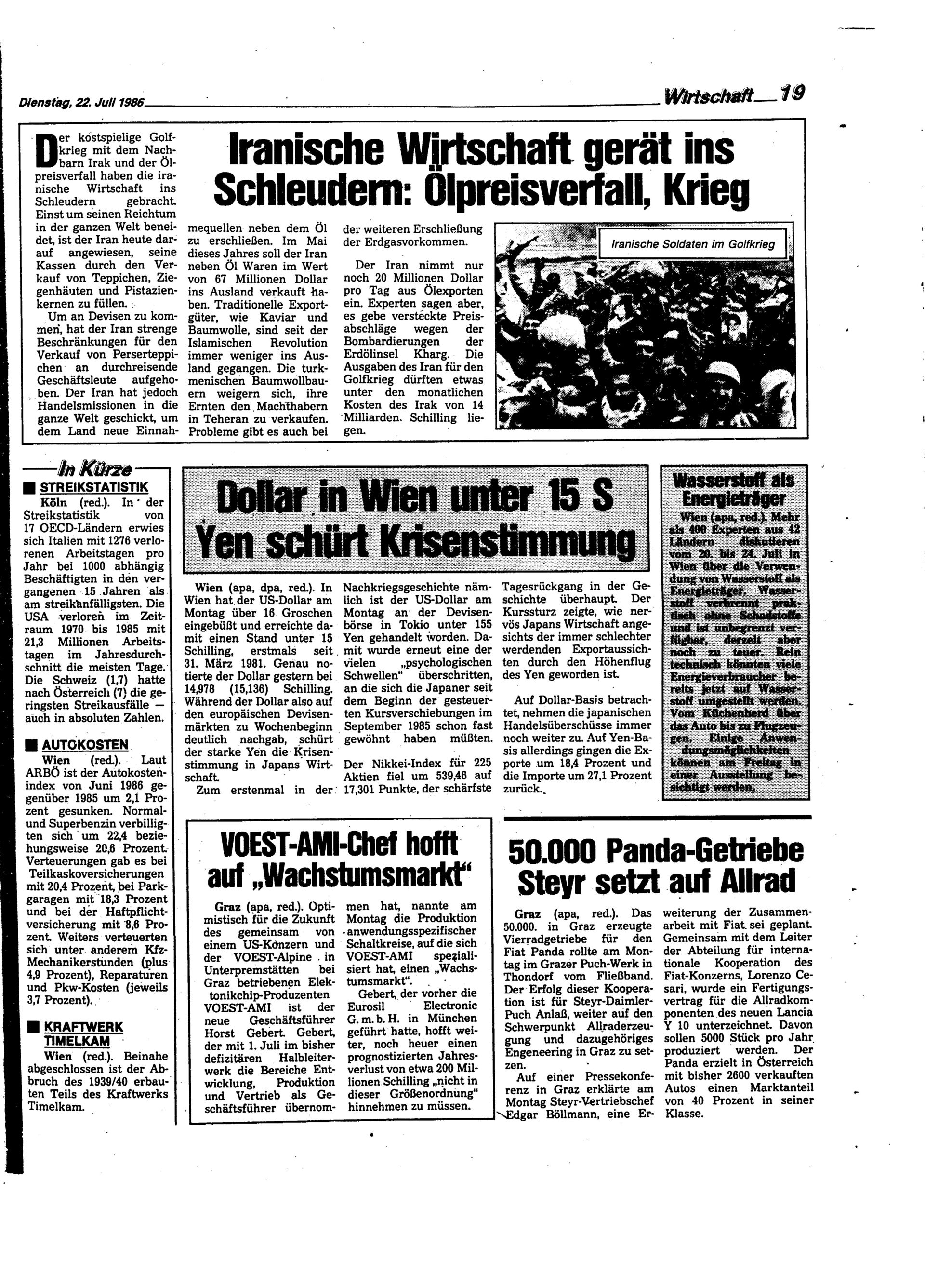 Ausgabe Di. 22.07.1986, Seite 19