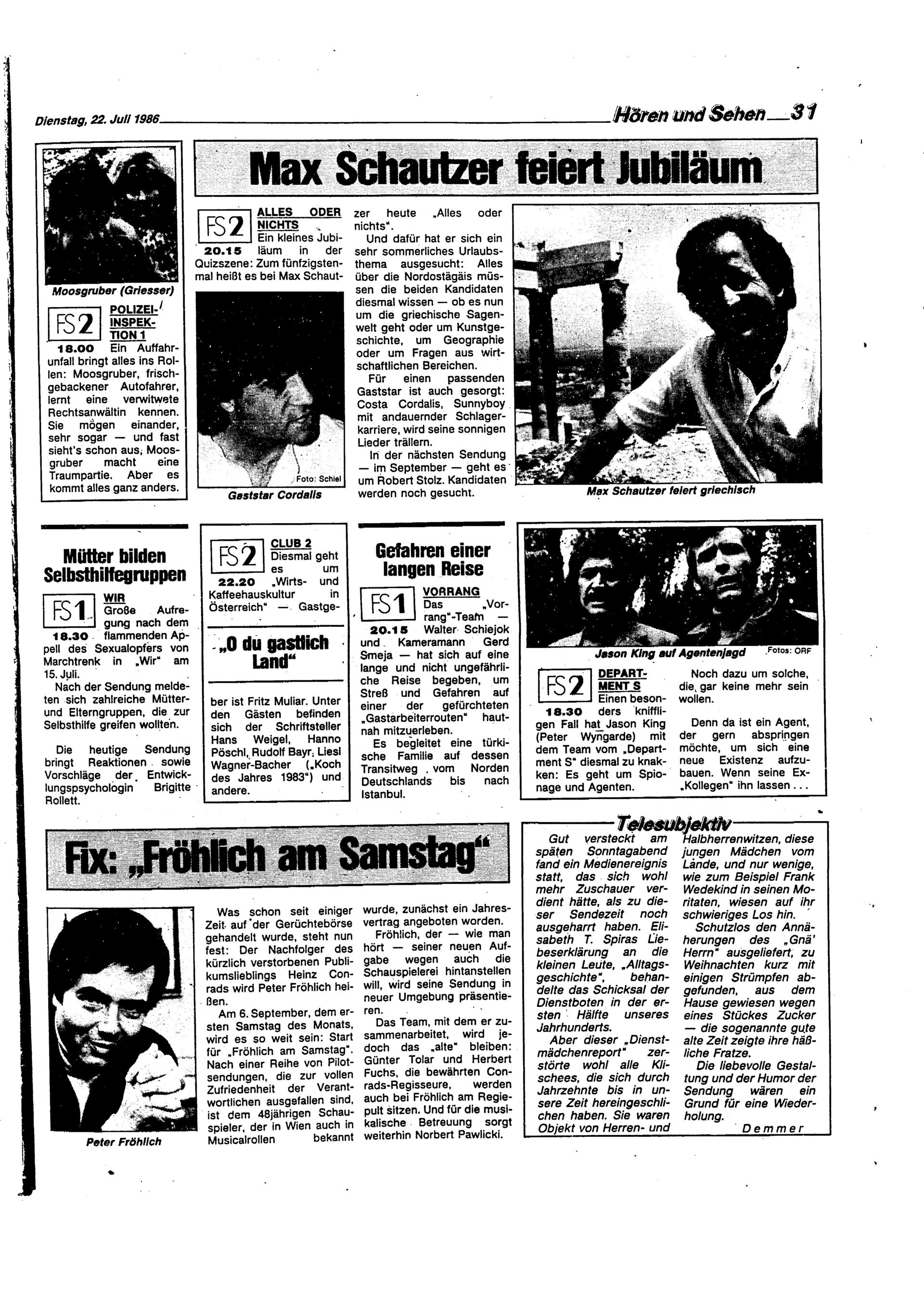 Ausgabe Di. 22.07.1986, Seite 31