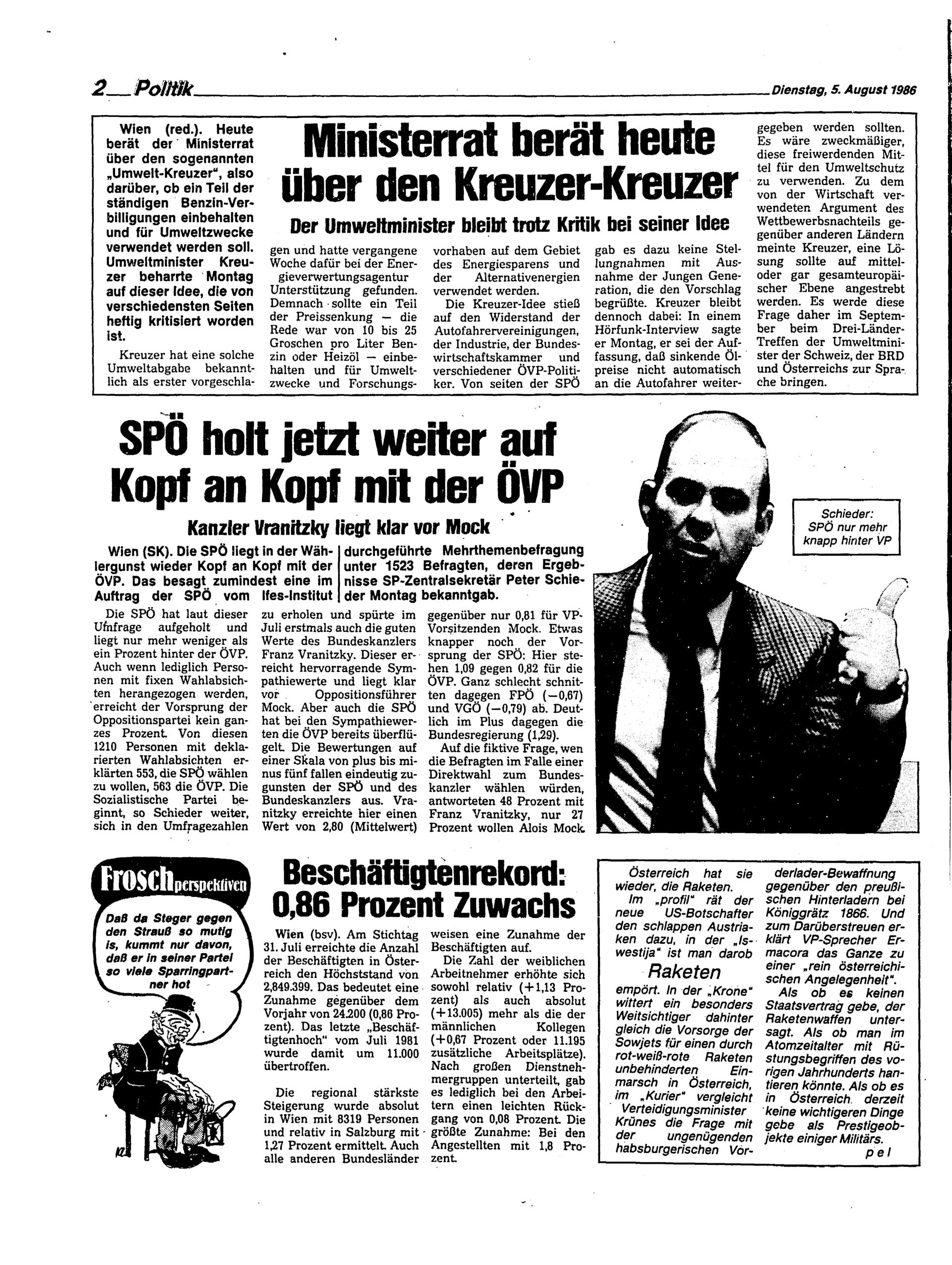 Ausgabe Di. 05.08.1986, Seite 2