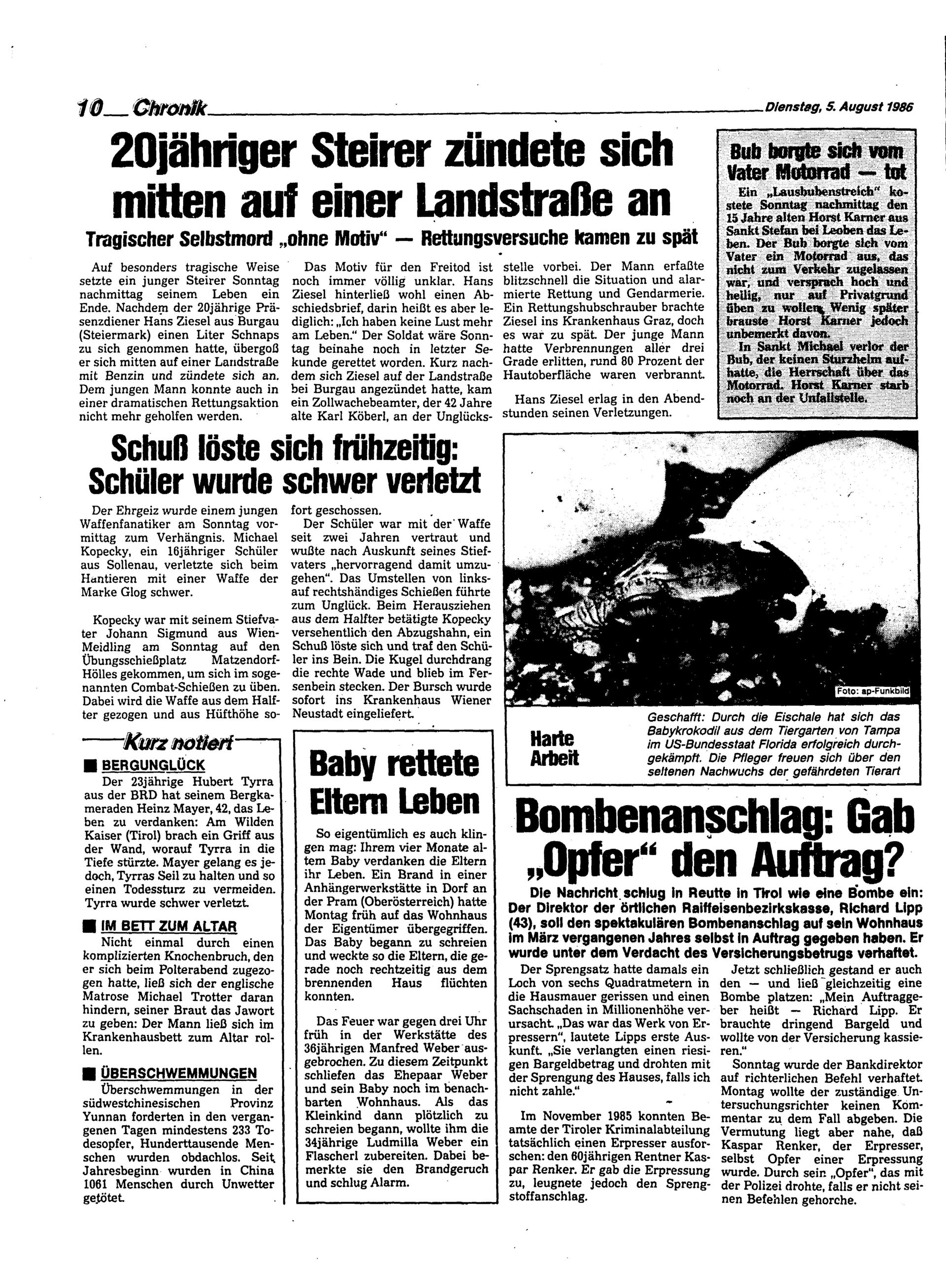 Ausgabe Di. 05.08.1986, Seite 10