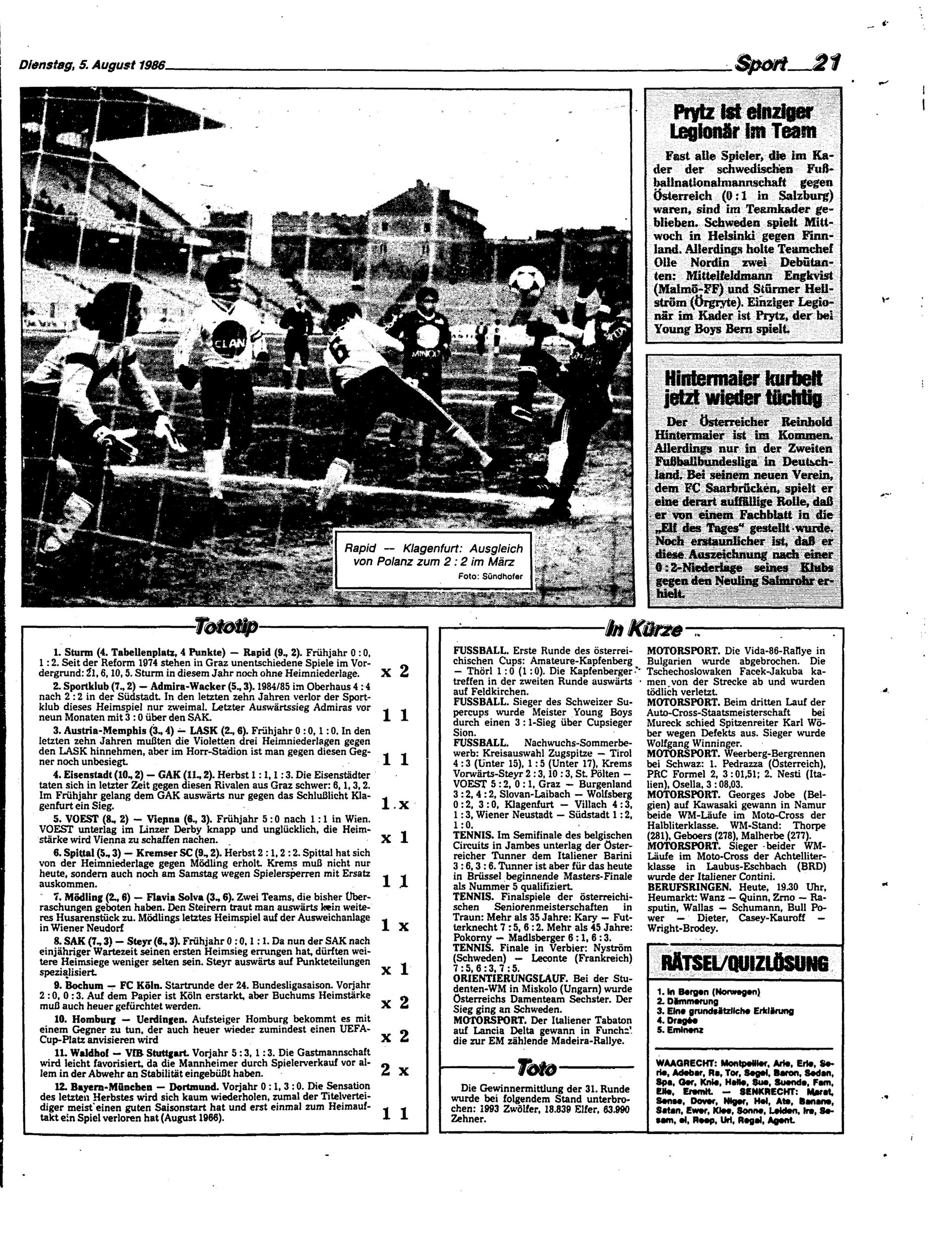 Ausgabe Di. 05.08.1986, Seite 21