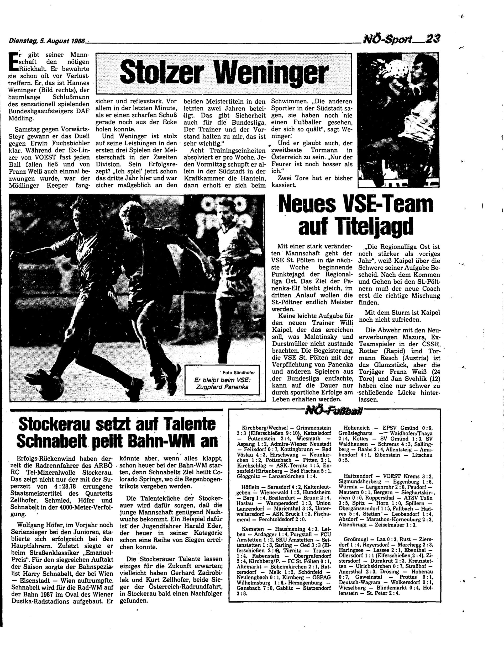 Ausgabe Di. 05.08.1986, Seite 23
