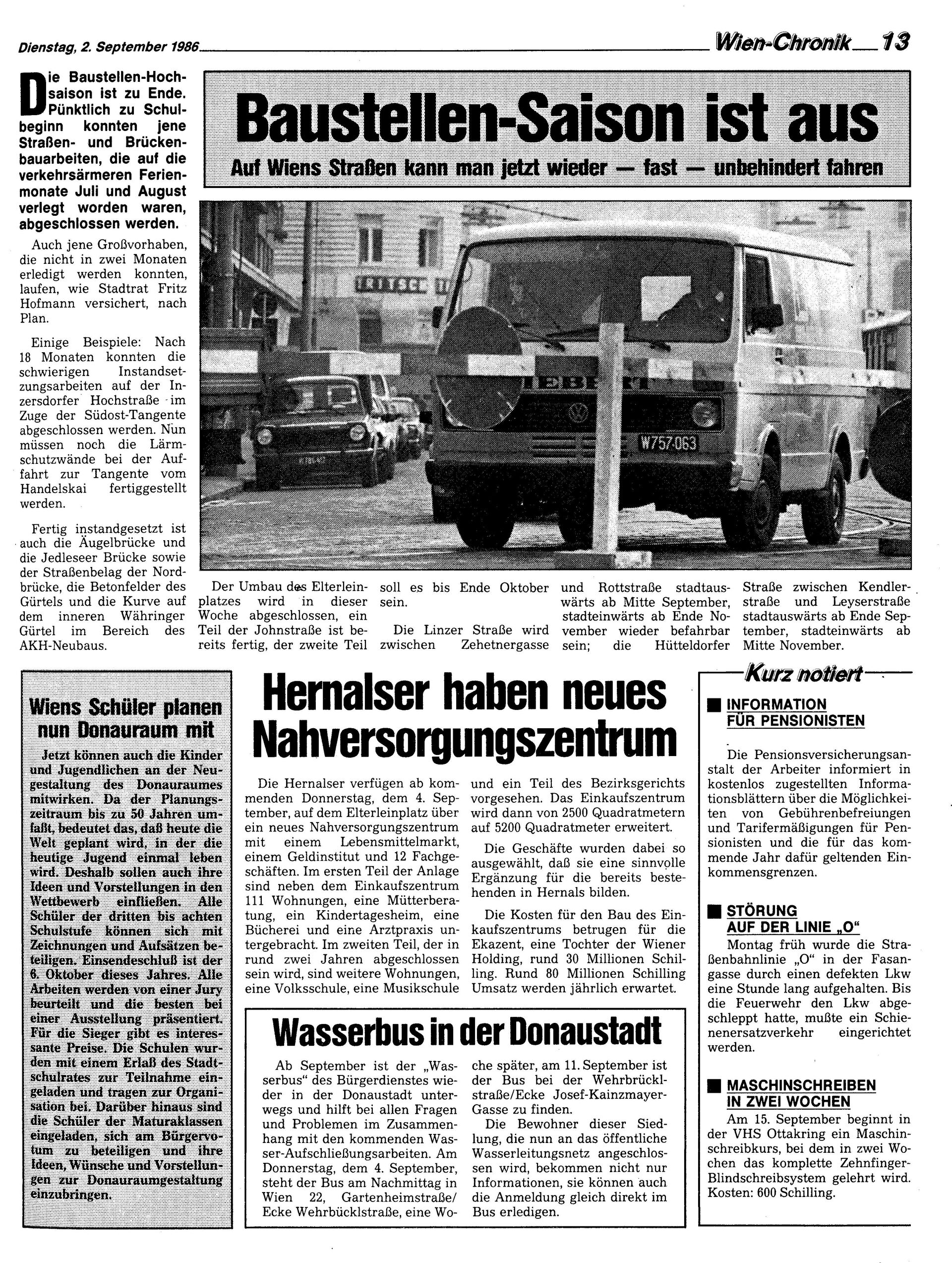 Ausgabe Di. 02.09.1986, Seite 13