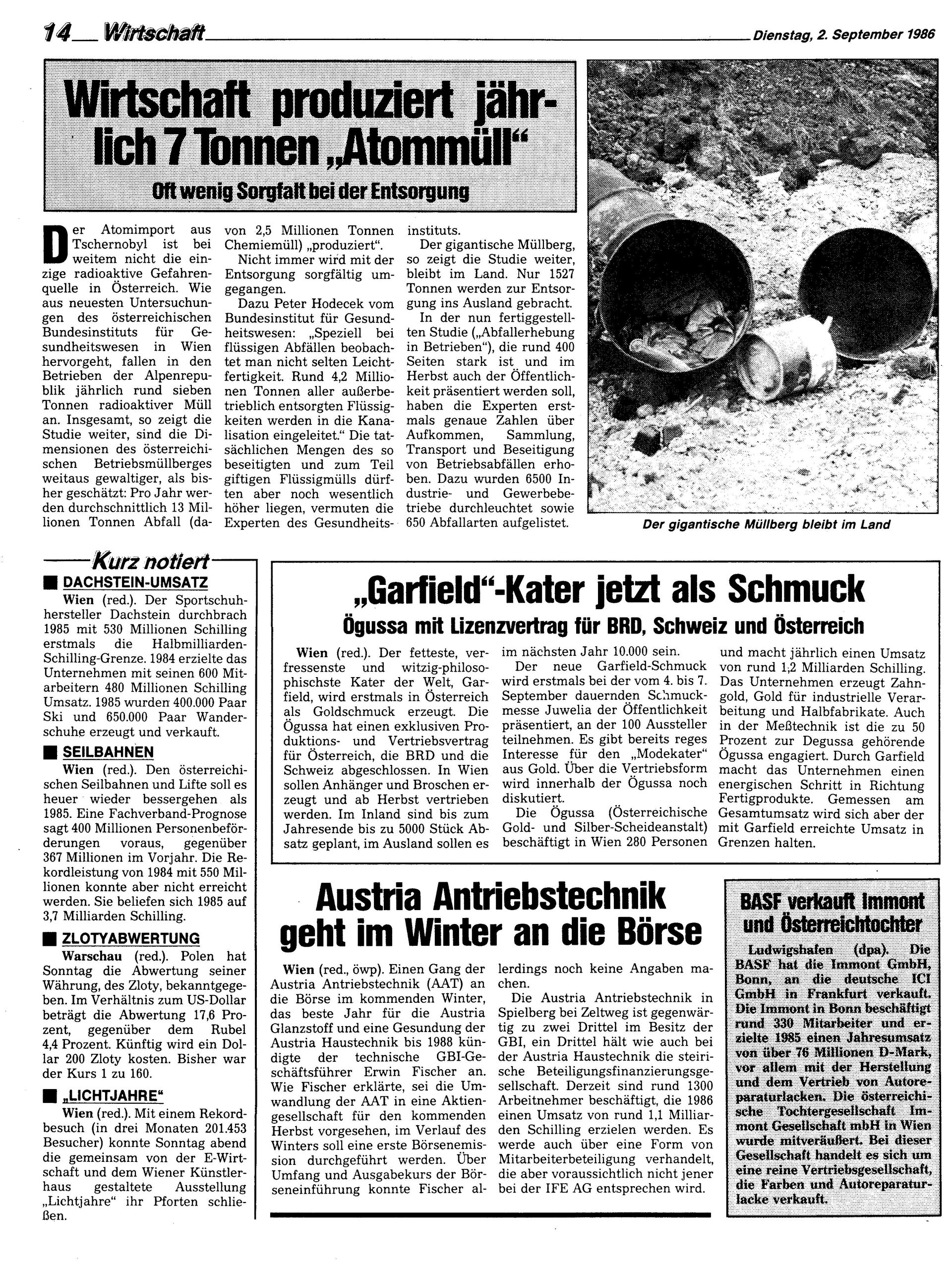 Ausgabe Di. 02.09.1986, Seite 14