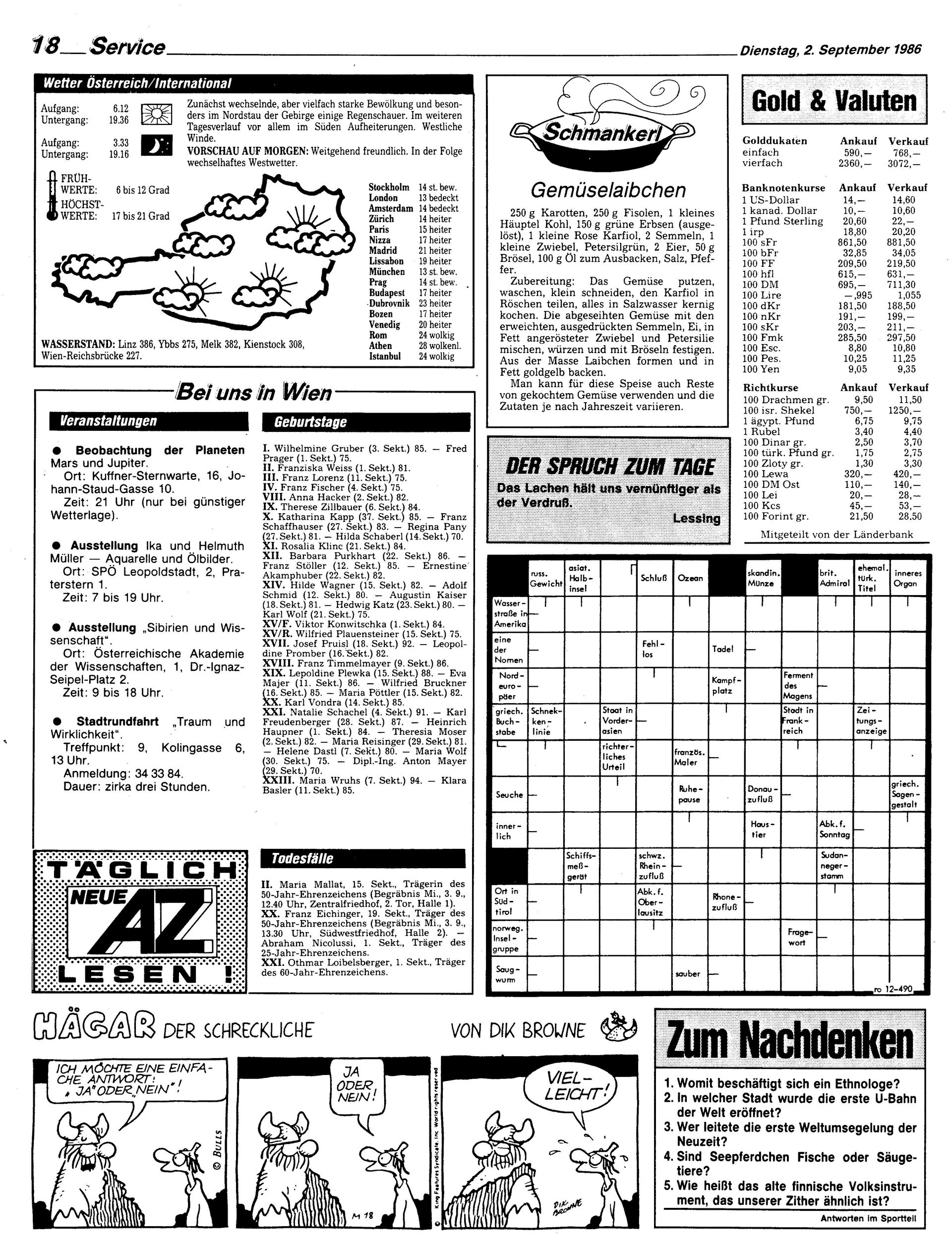 Ausgabe Di. 02.09.1986, Seite 18