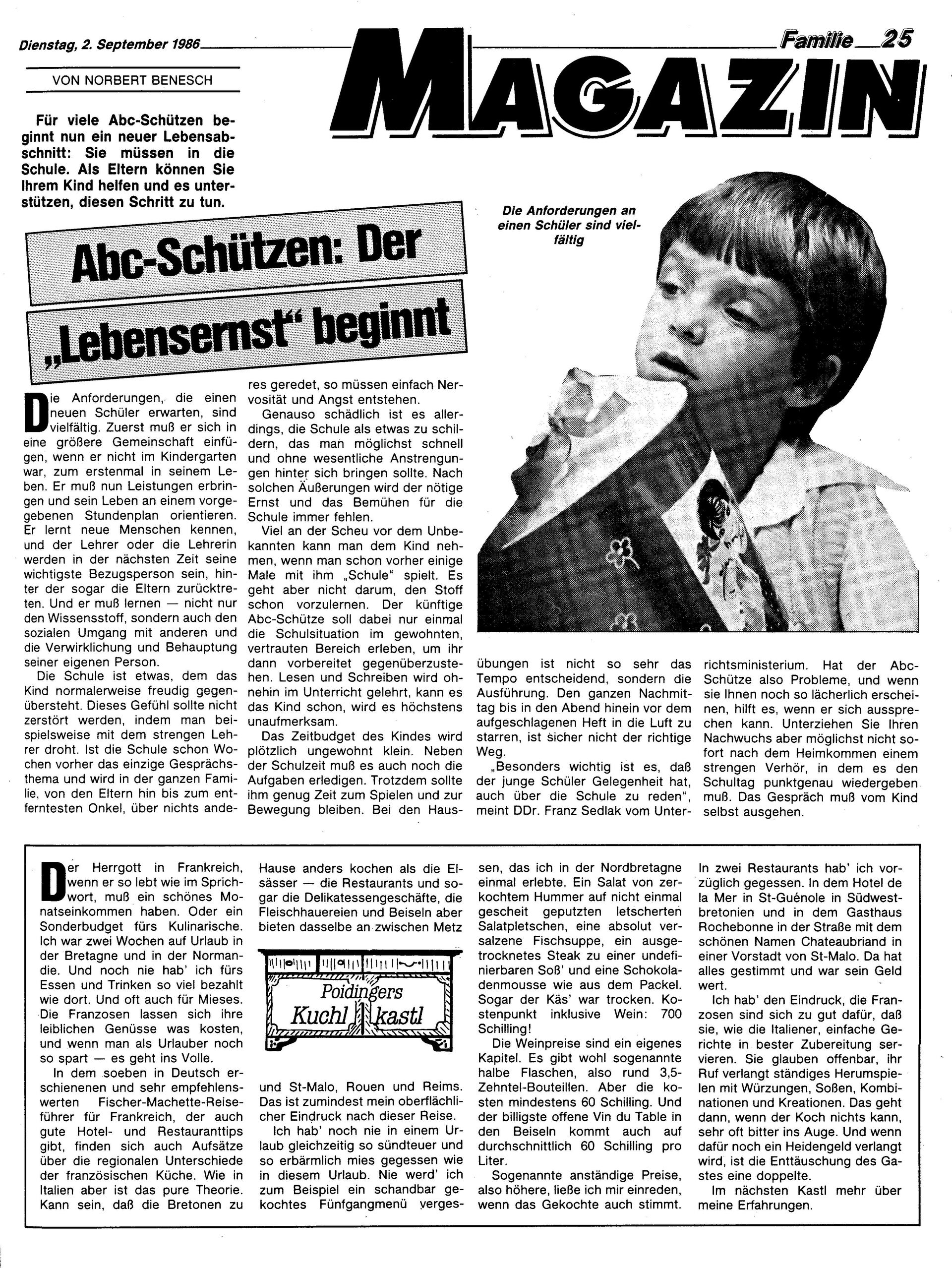 Ausgabe Di. 02.09.1986, Seite 25