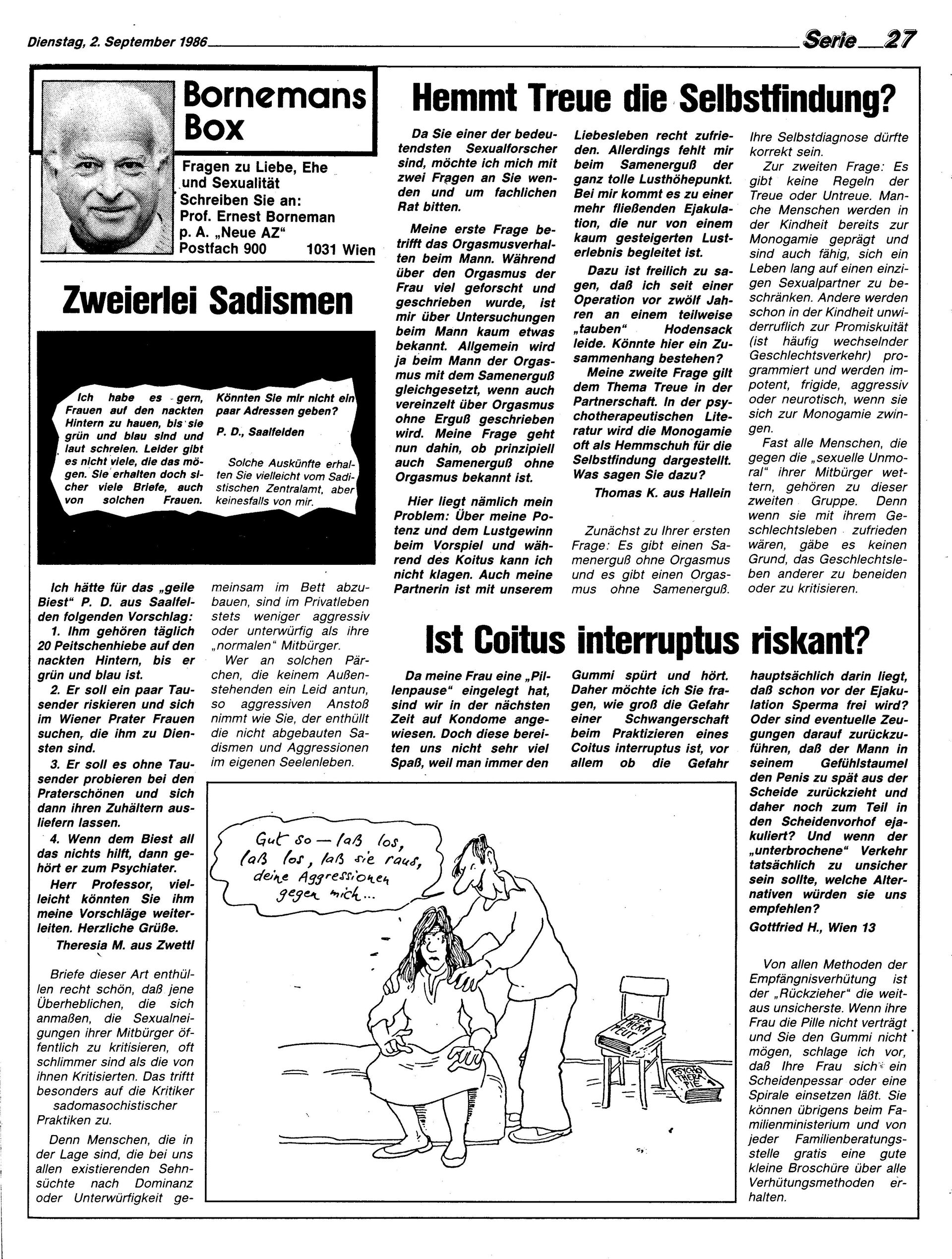 Ausgabe Di. 02.09.1986, Seite 27