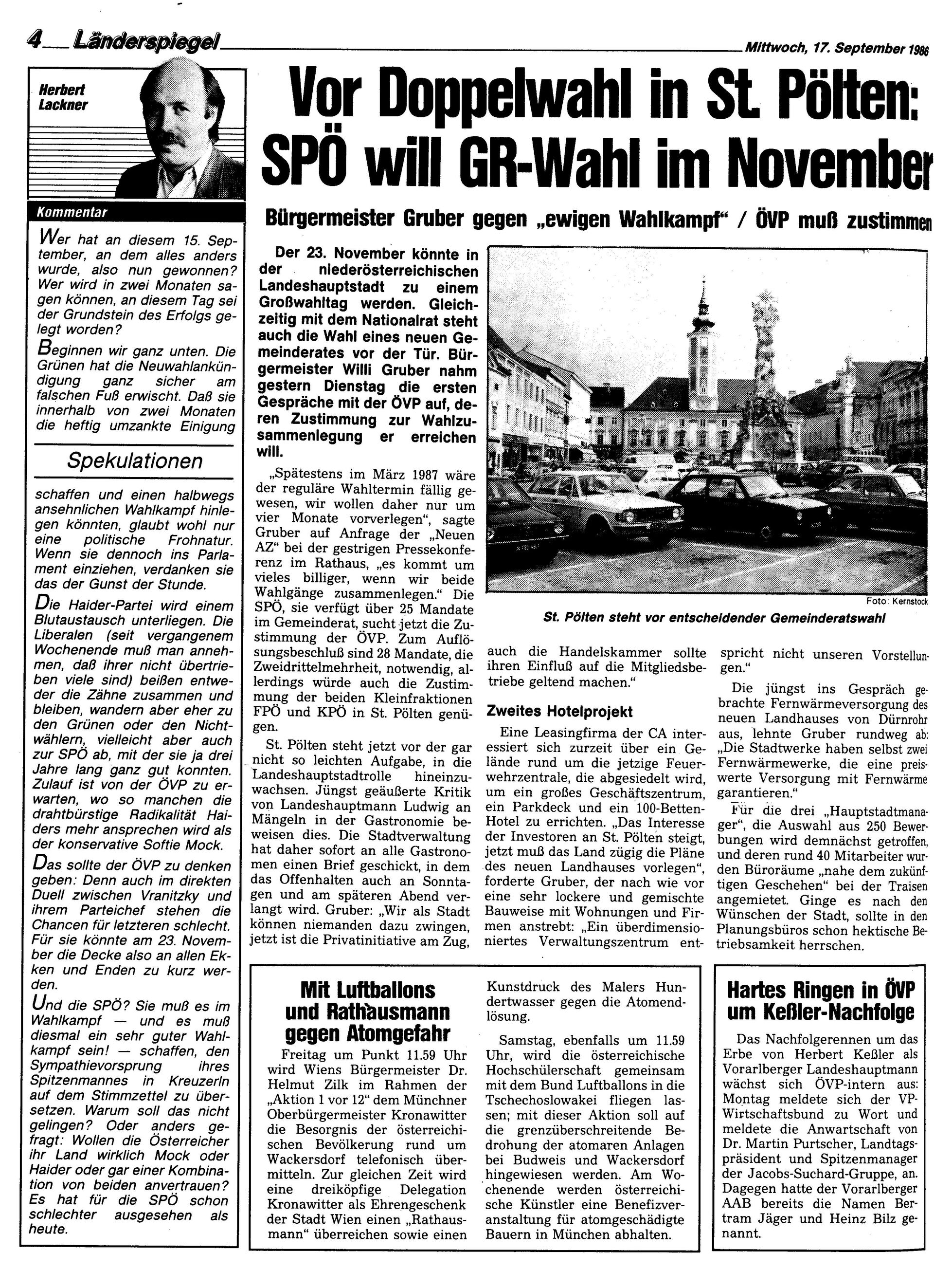 Ausgabe Mi. 17.09.1986, Seite 4