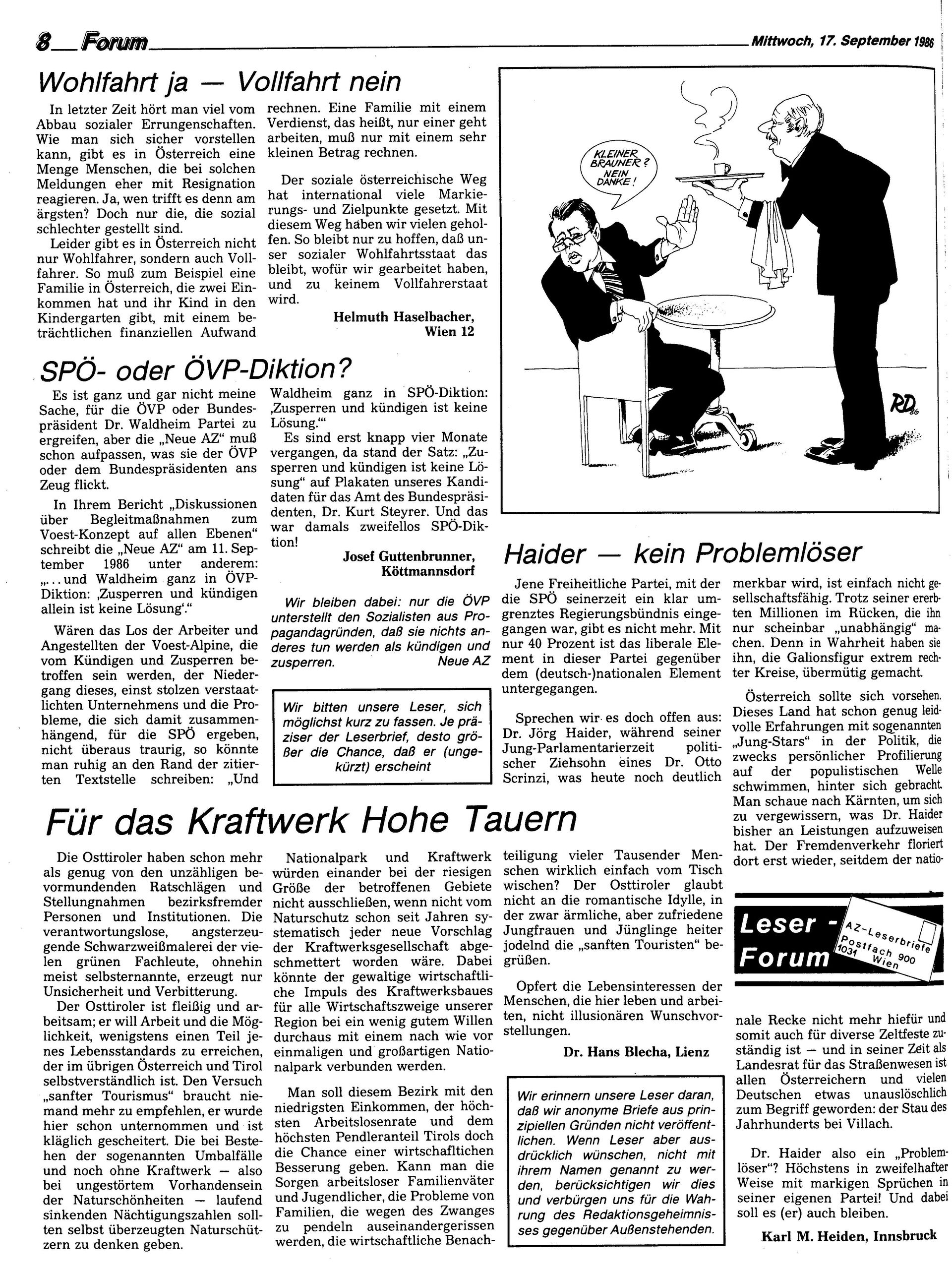 Ausgabe Mi. 17.09.1986, Seite 8