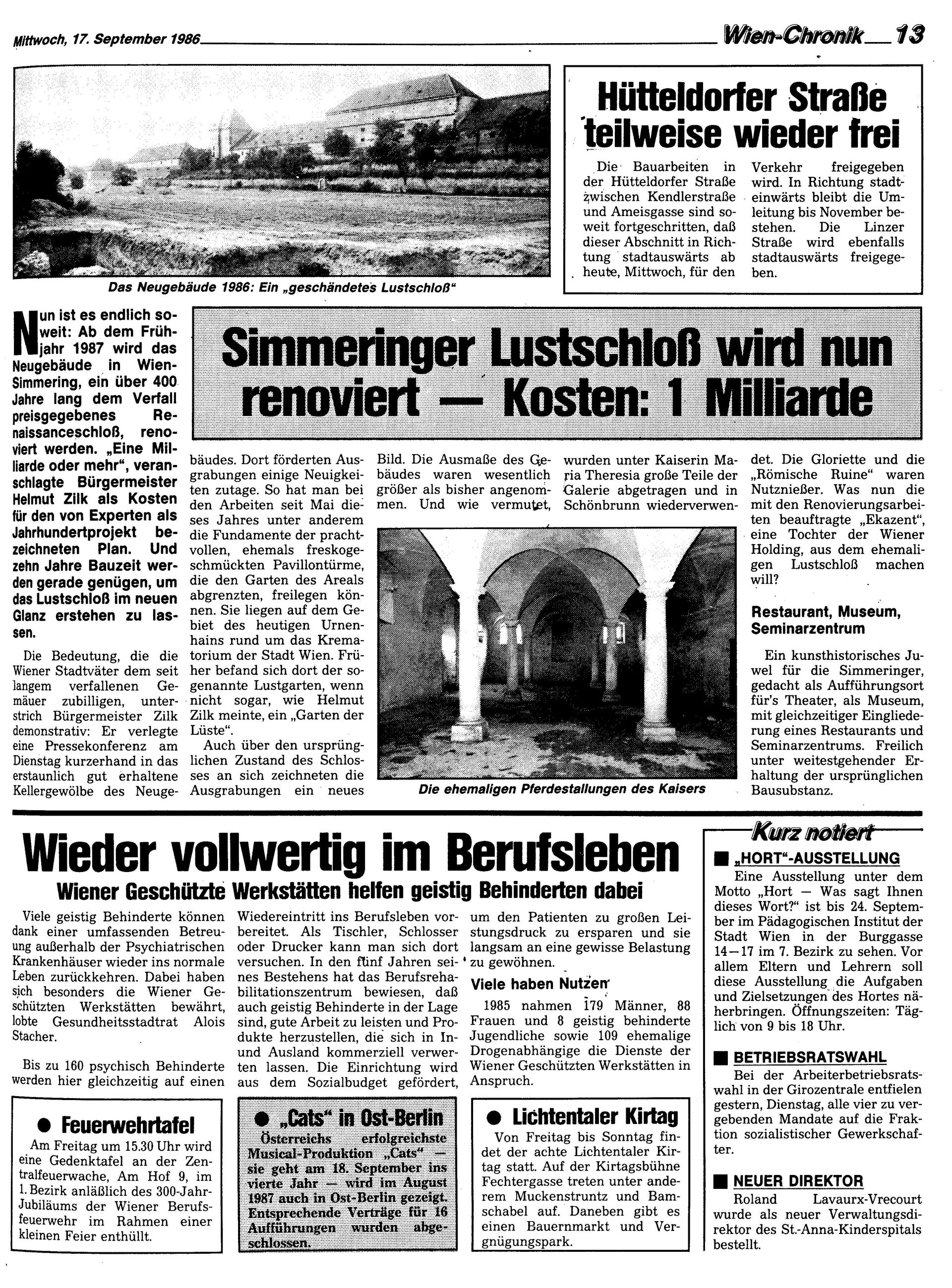 Ausgabe Mi. 17.09.1986, Seite 13