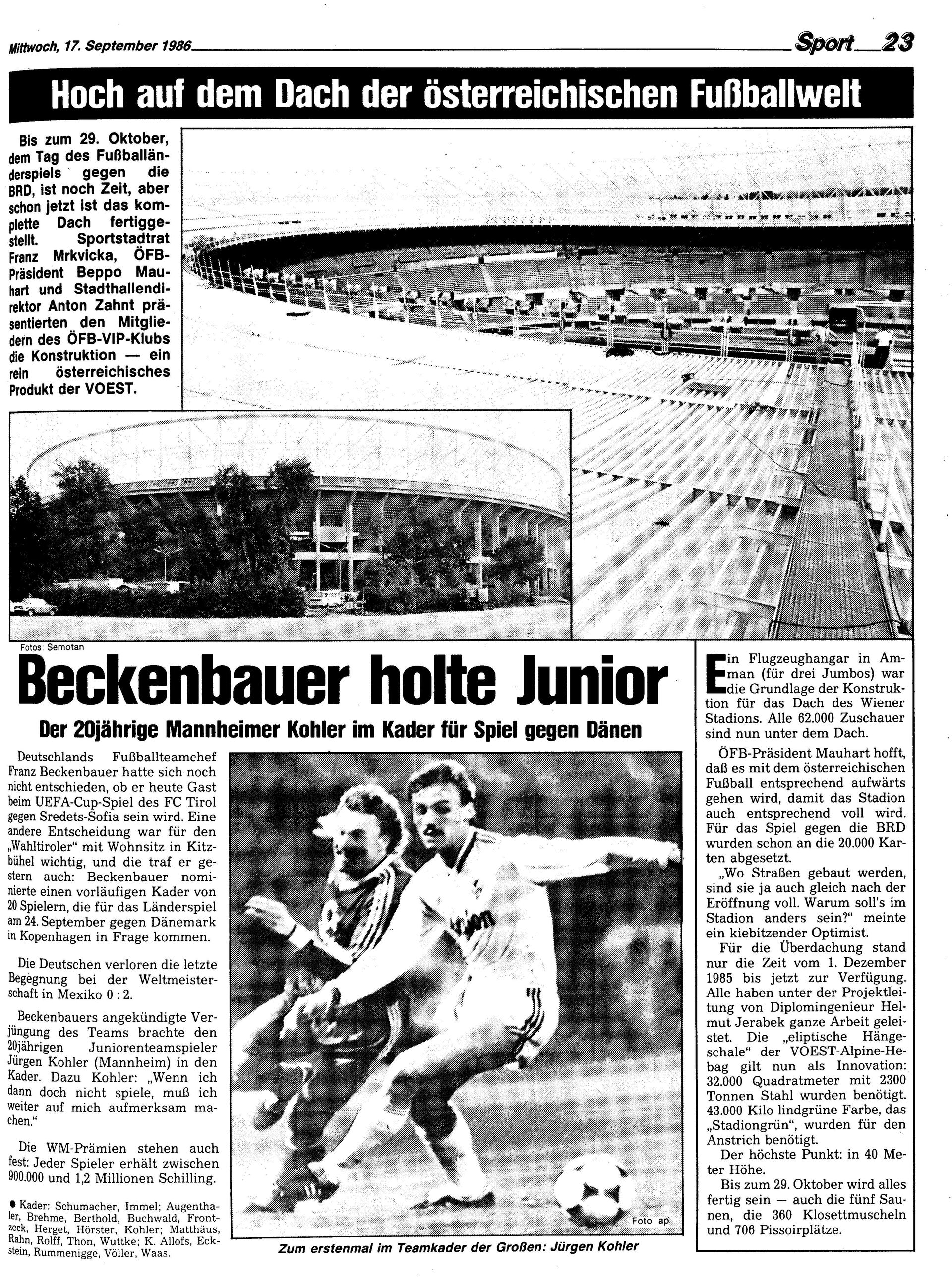 Ausgabe Mi. 17.09.1986, Seite 23