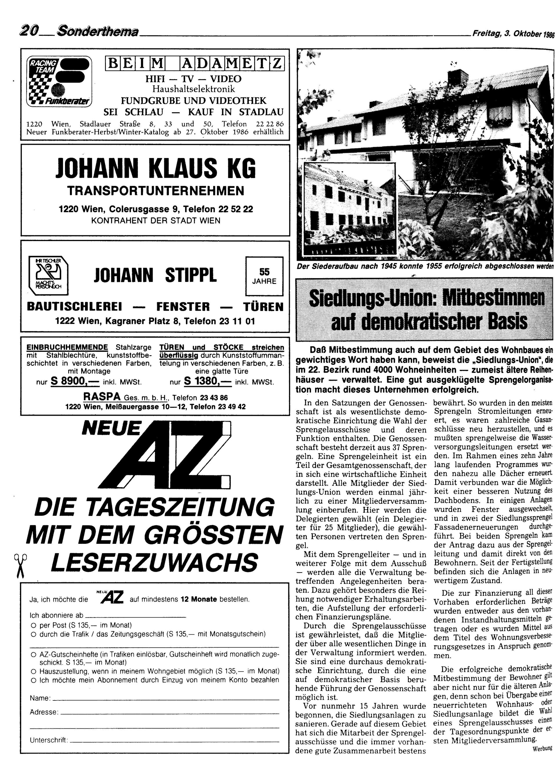 Ausgabe Fr. 03.10.1986, Seite 20