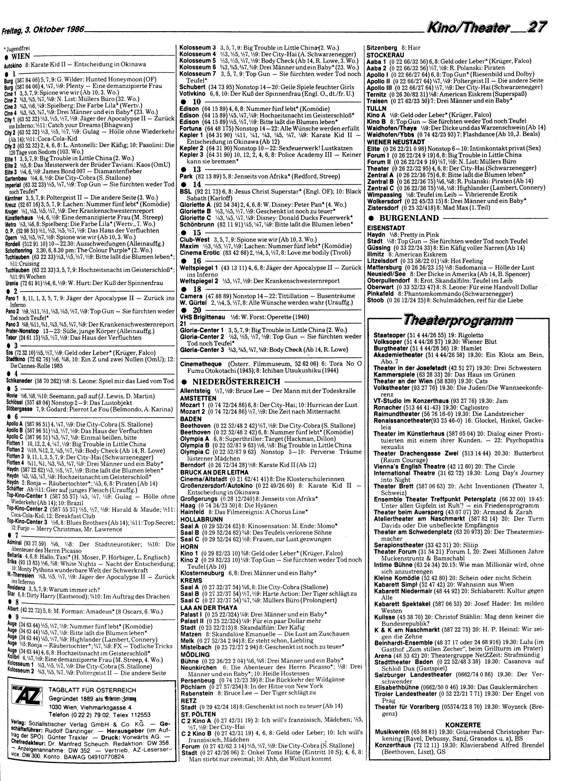 Ausgabe Fr. 03.10.1986, Seite 27