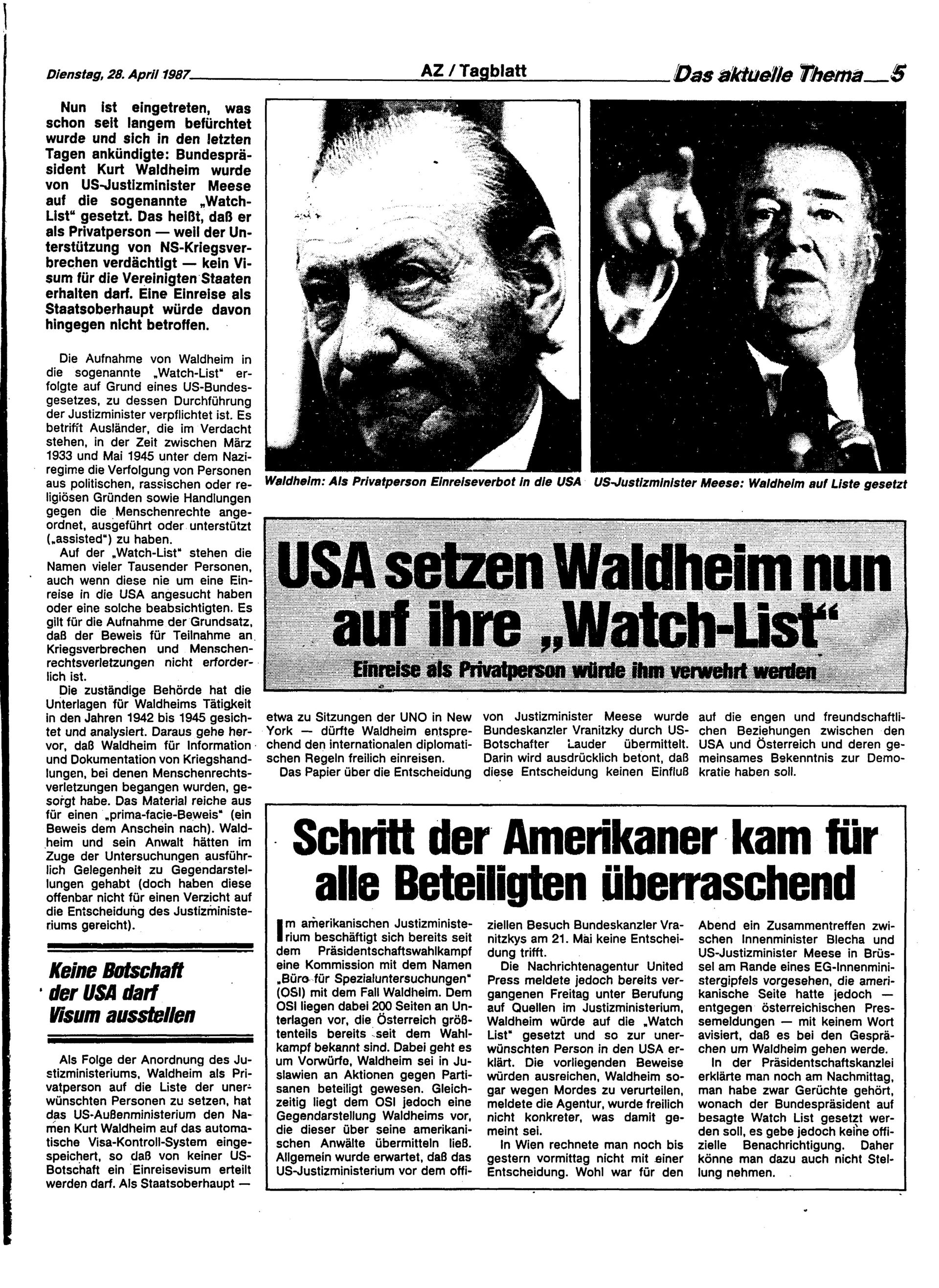 Ausgabe Di. 28.04.1987, Seite 5