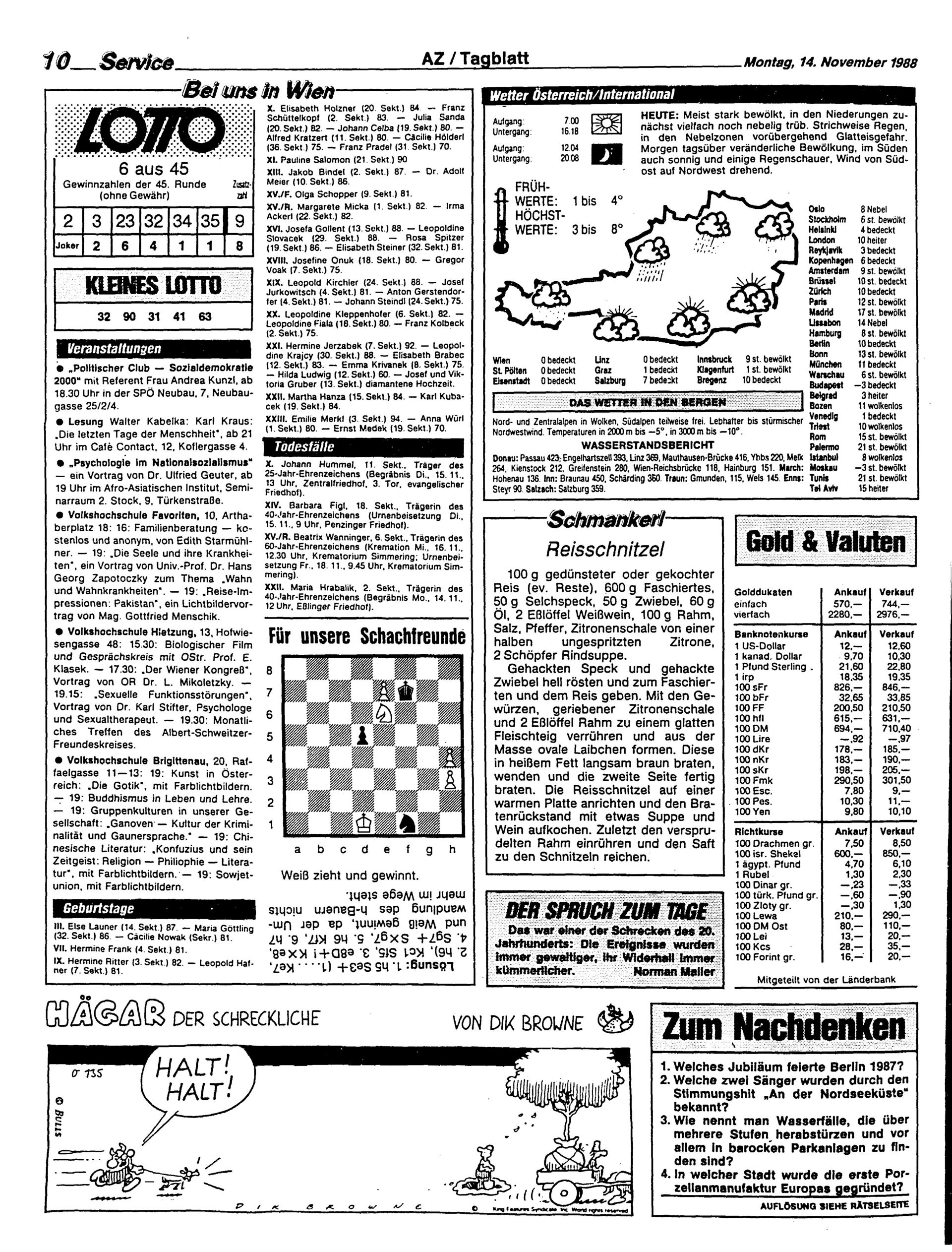 Ausgabe Mo. 14.11.1988, Seite 10