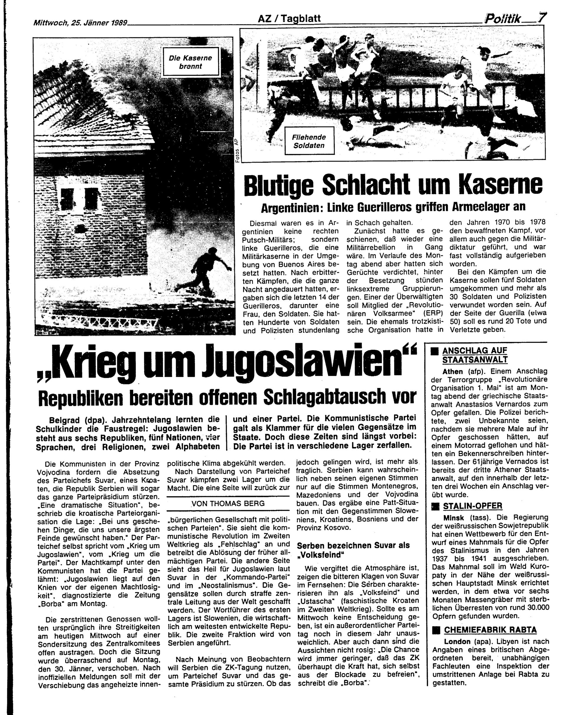 Ausgabe Mi. 25.01.1989, Seite 7