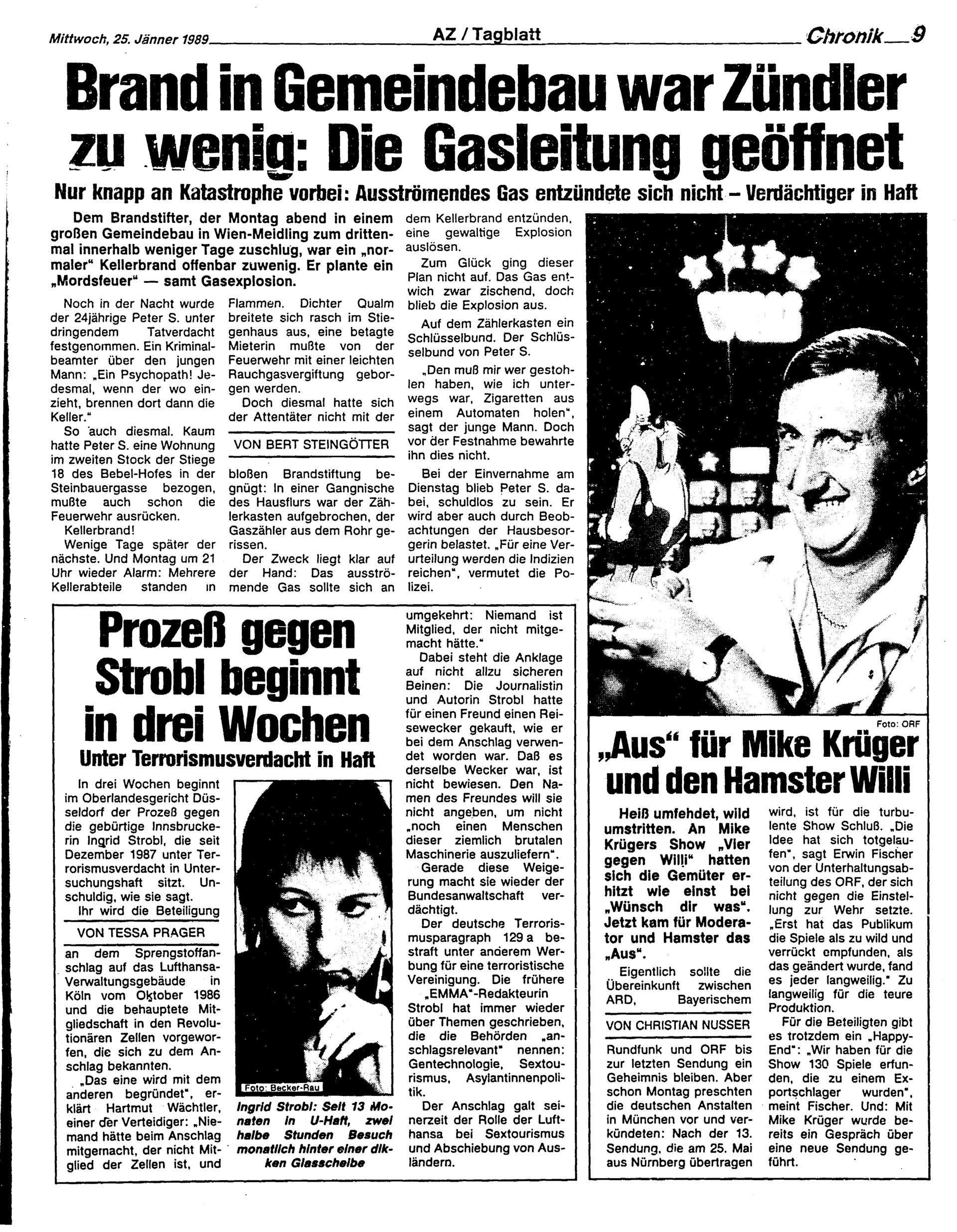 Ausgabe Mi. 25.01.1989, Seite 9
