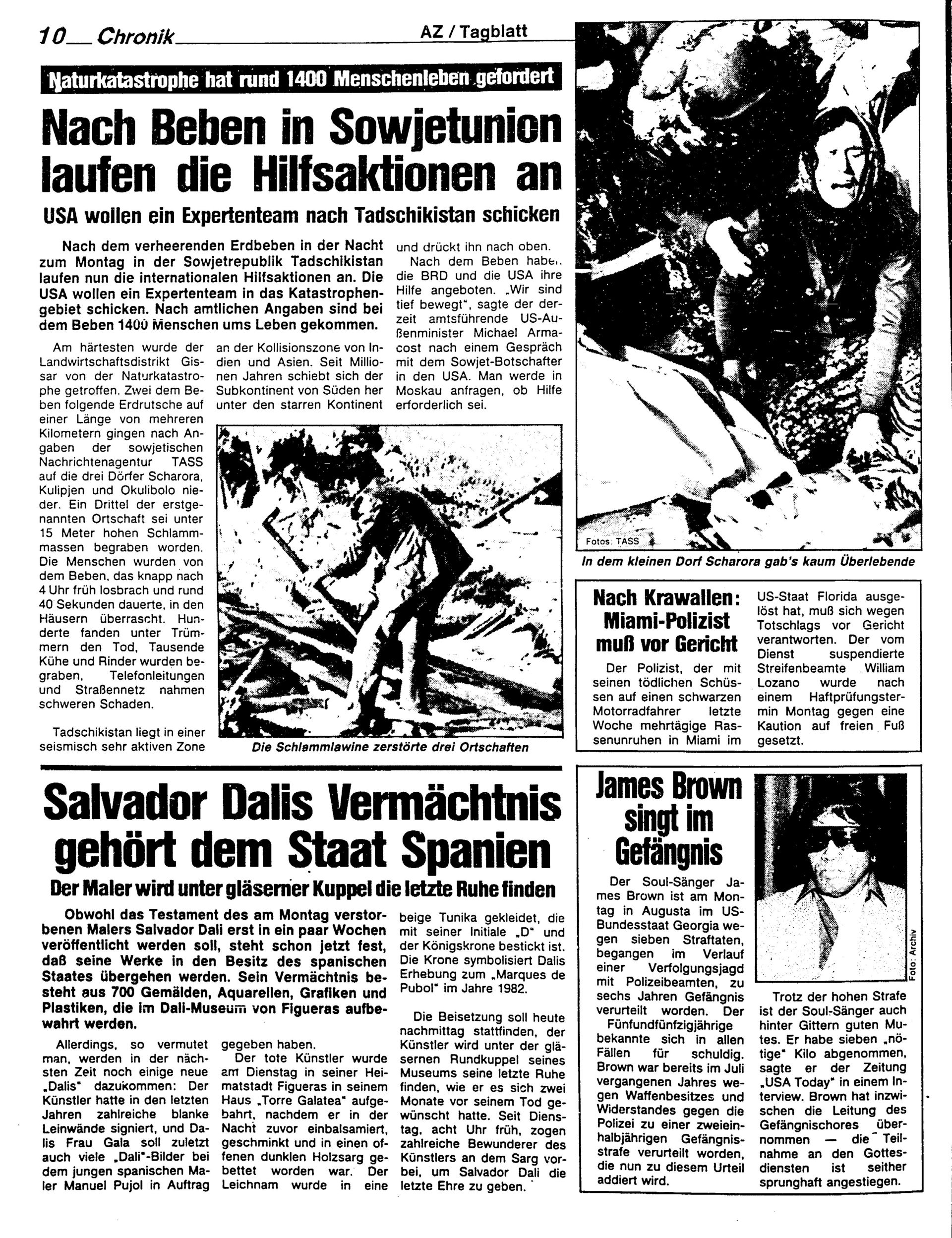 Ausgabe Mi. 25.01.1989, Seite 10